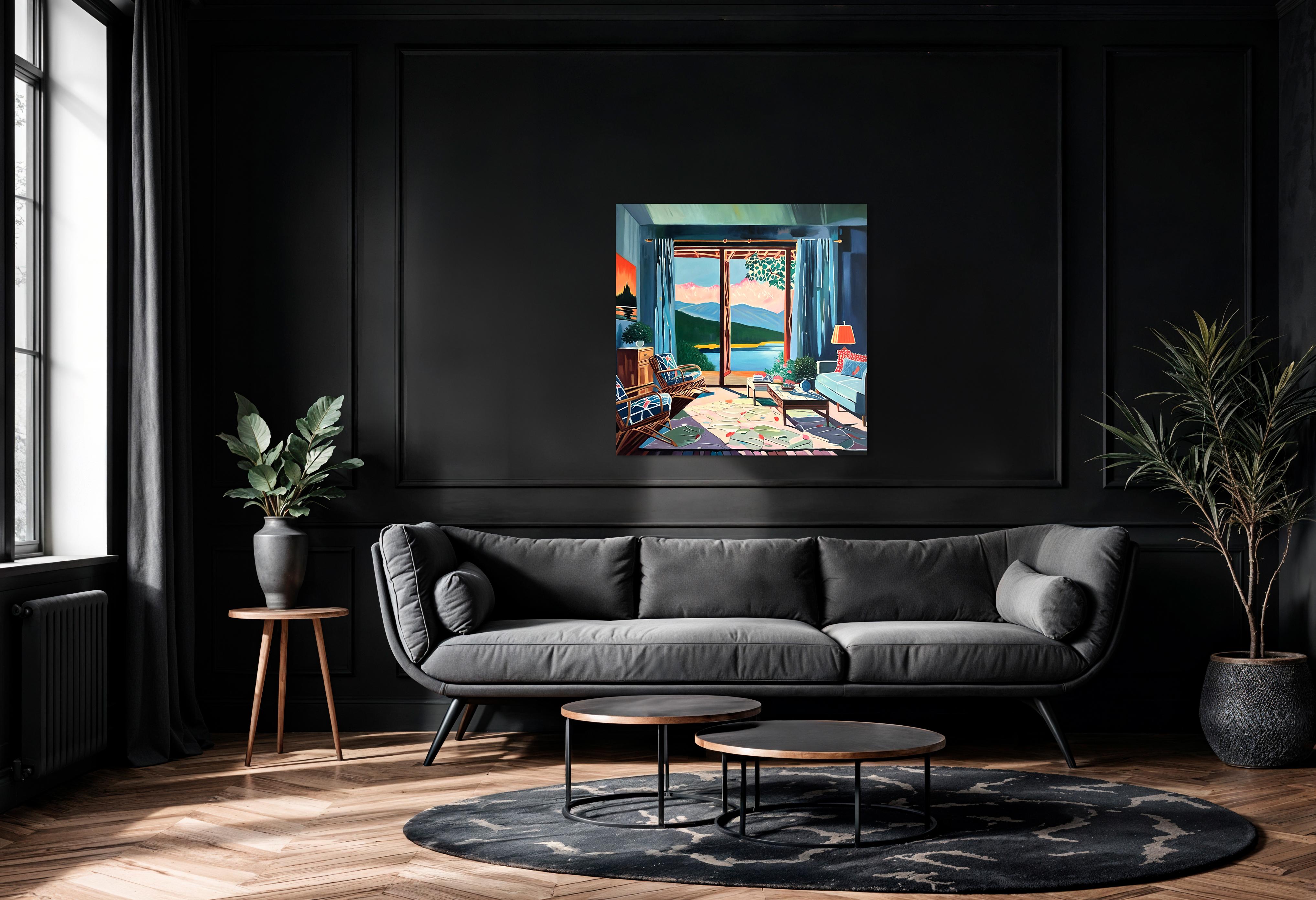 Wo der Himmel ein Zuhause findet - B.Schaumann - Zeitgenössische Architekturmalerei im Angebot 10