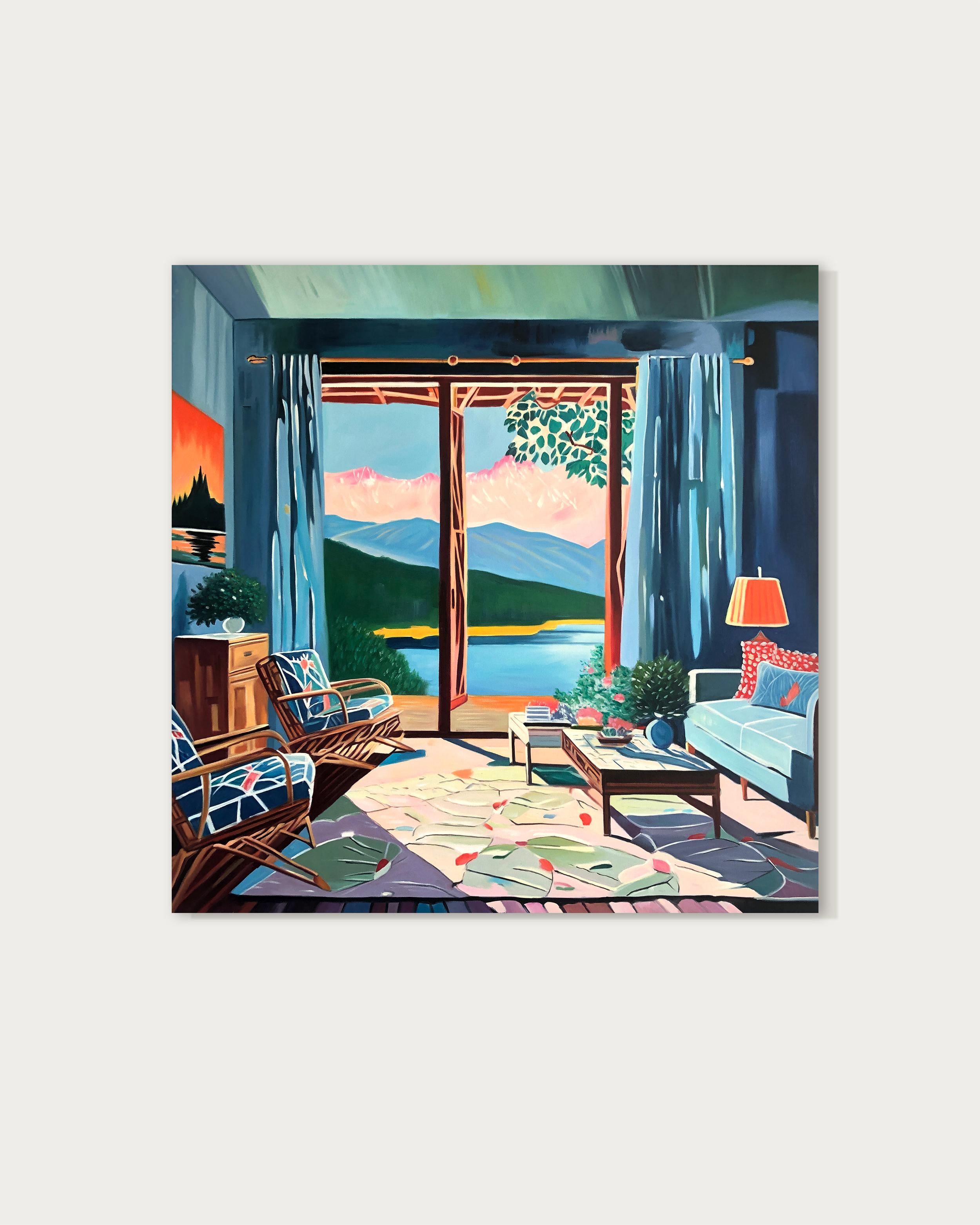 Wo der Himmel ein Zuhause findet - B.Schaumann - Zeitgenössische Architekturmalerei – Painting von Barbara Schaumann