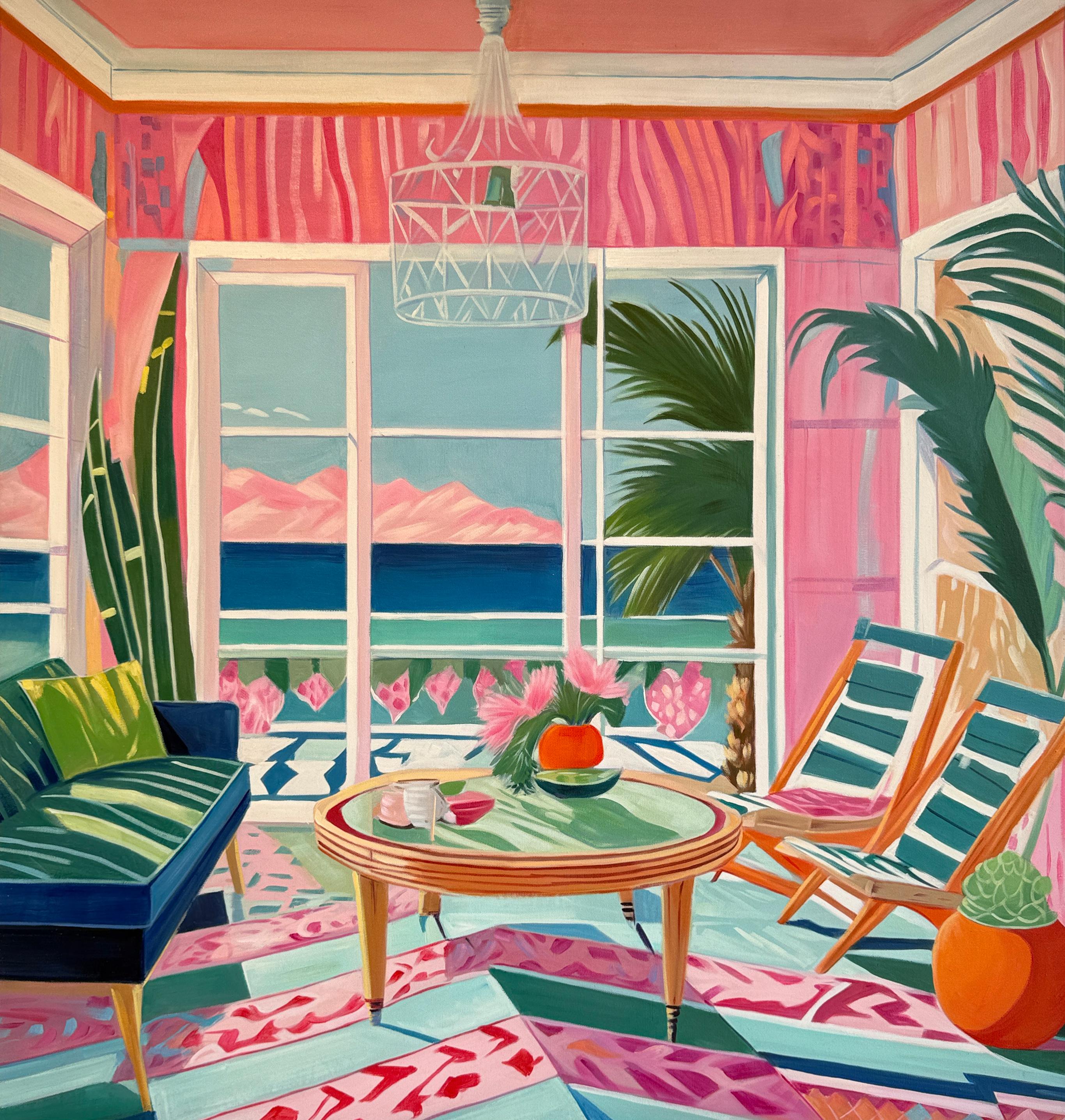 Where Mountains Meet the Sea - B.Schaumann - Contemporary architectural Painting