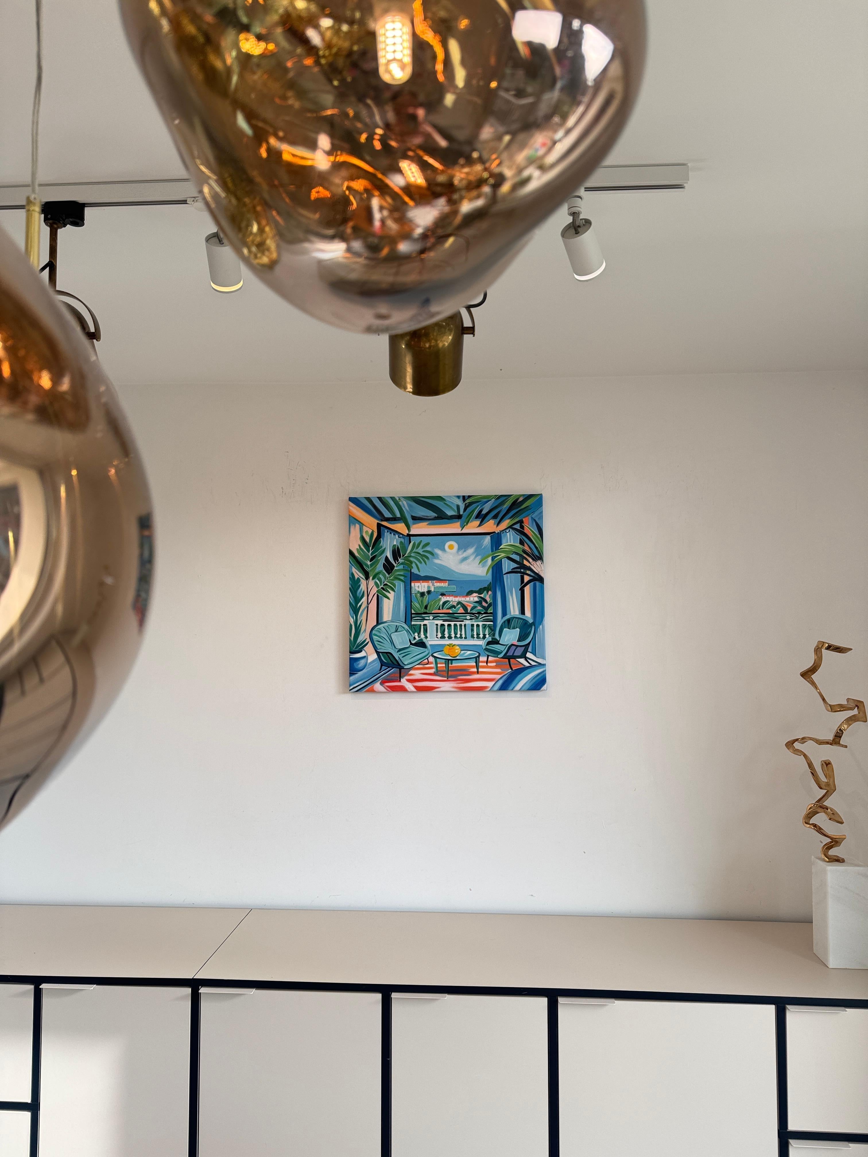 Where the horizon moved with us B.Schaumann Contemporary architectural Painting im Angebot 1