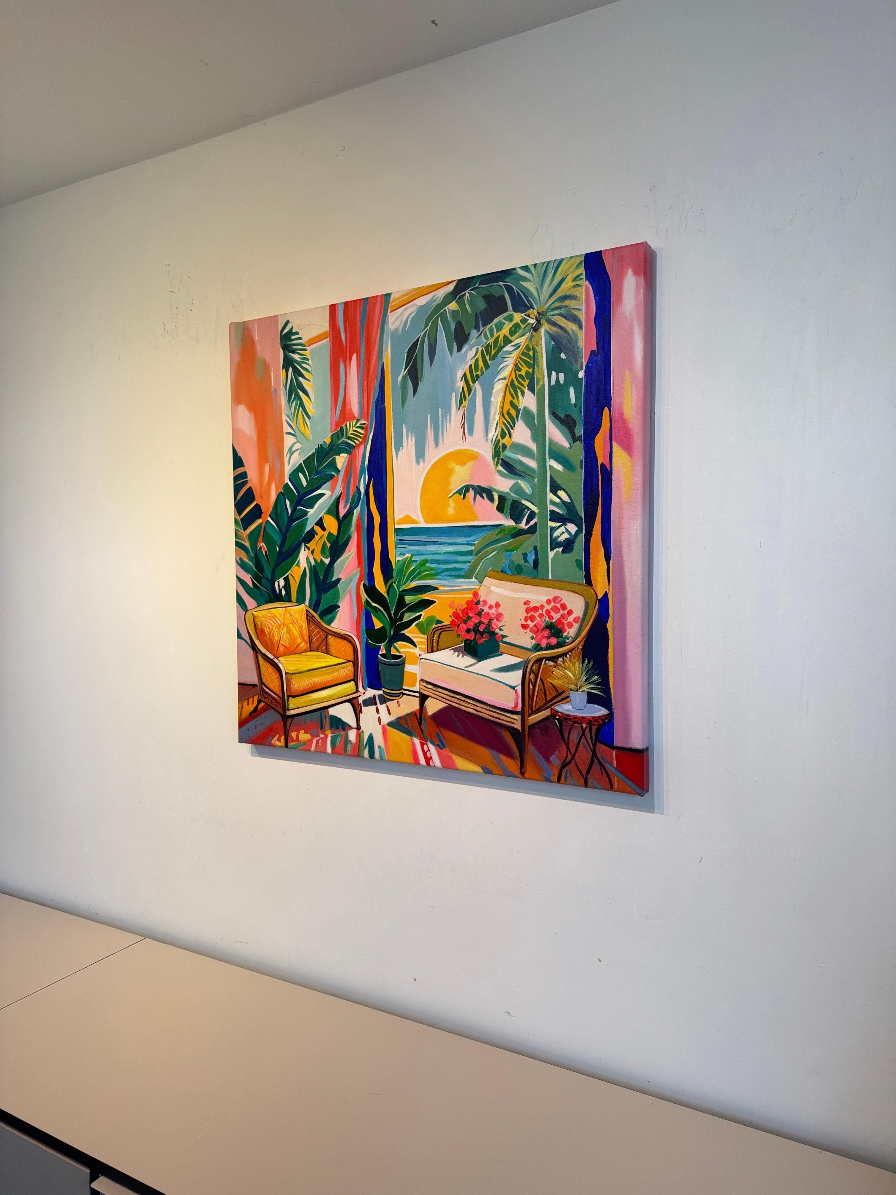 Where the Ocean Keeps Our Dreams B.Schaumann Contemporary architectural Painting For Sale 7