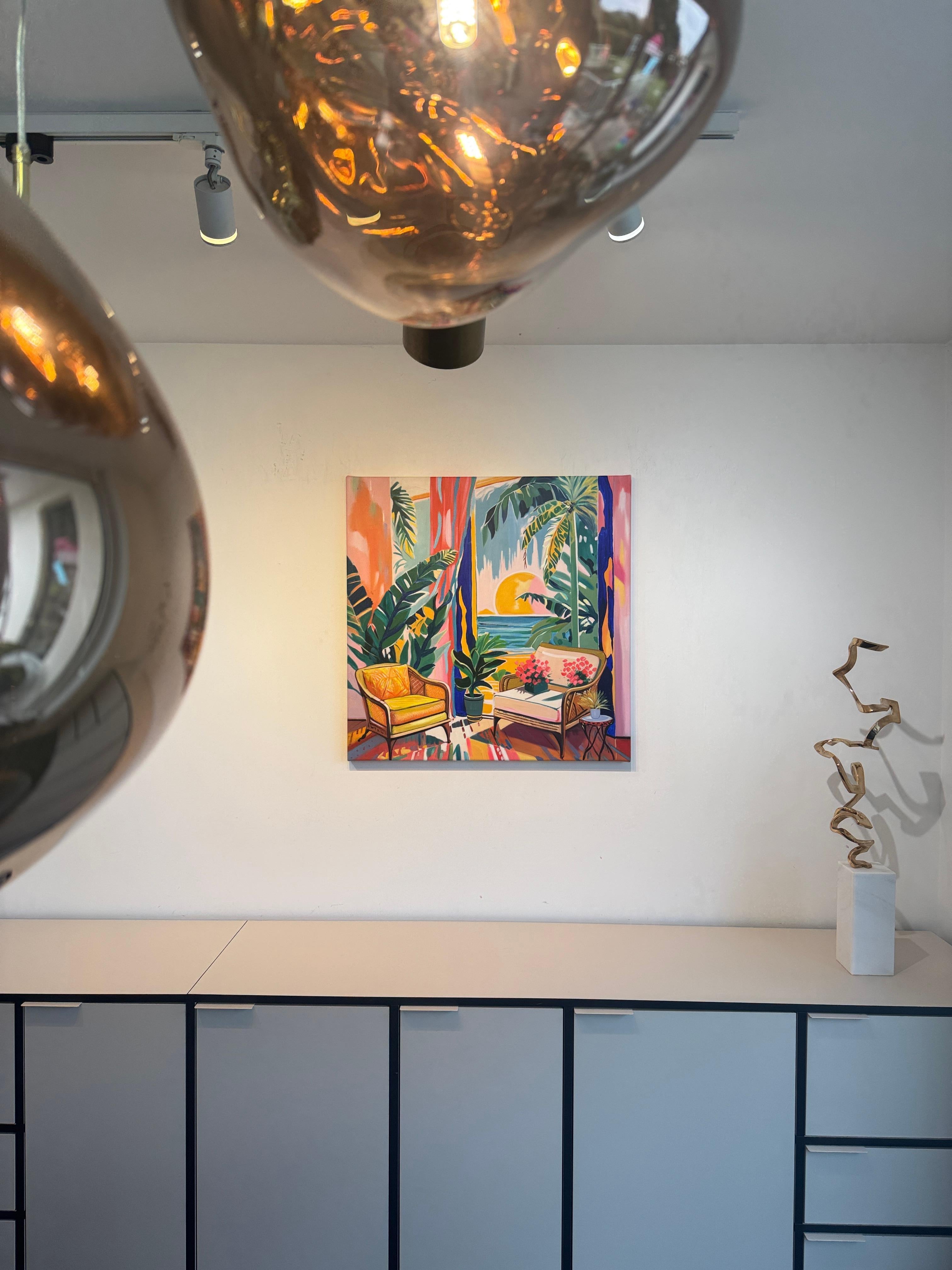 Where the Ocean Keeps Our Dreams B.Schaumann Contemporary architectural Painting For Sale 9