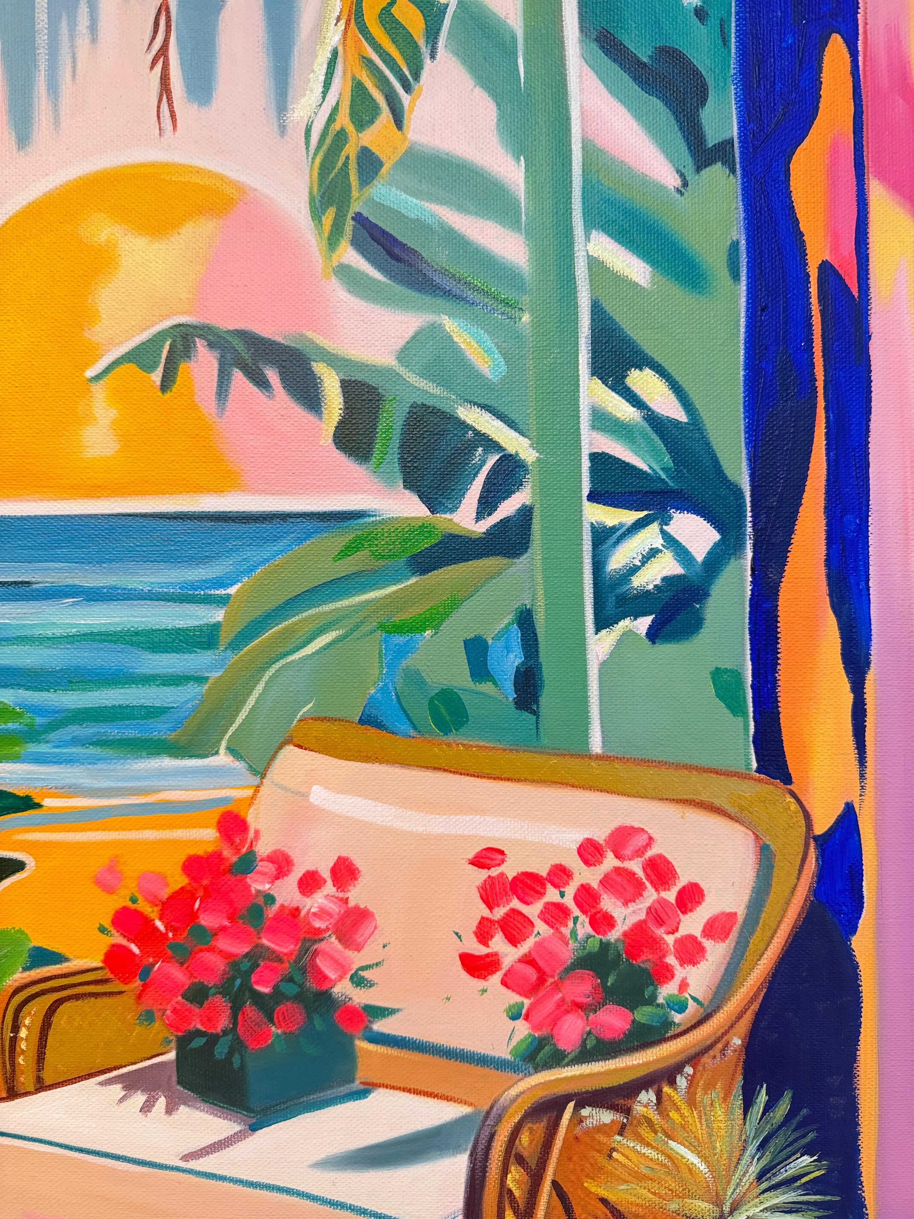 Where the Ocean Keeps Our Dreams B.Schaumann Contemporary architectural Painting For Sale 1