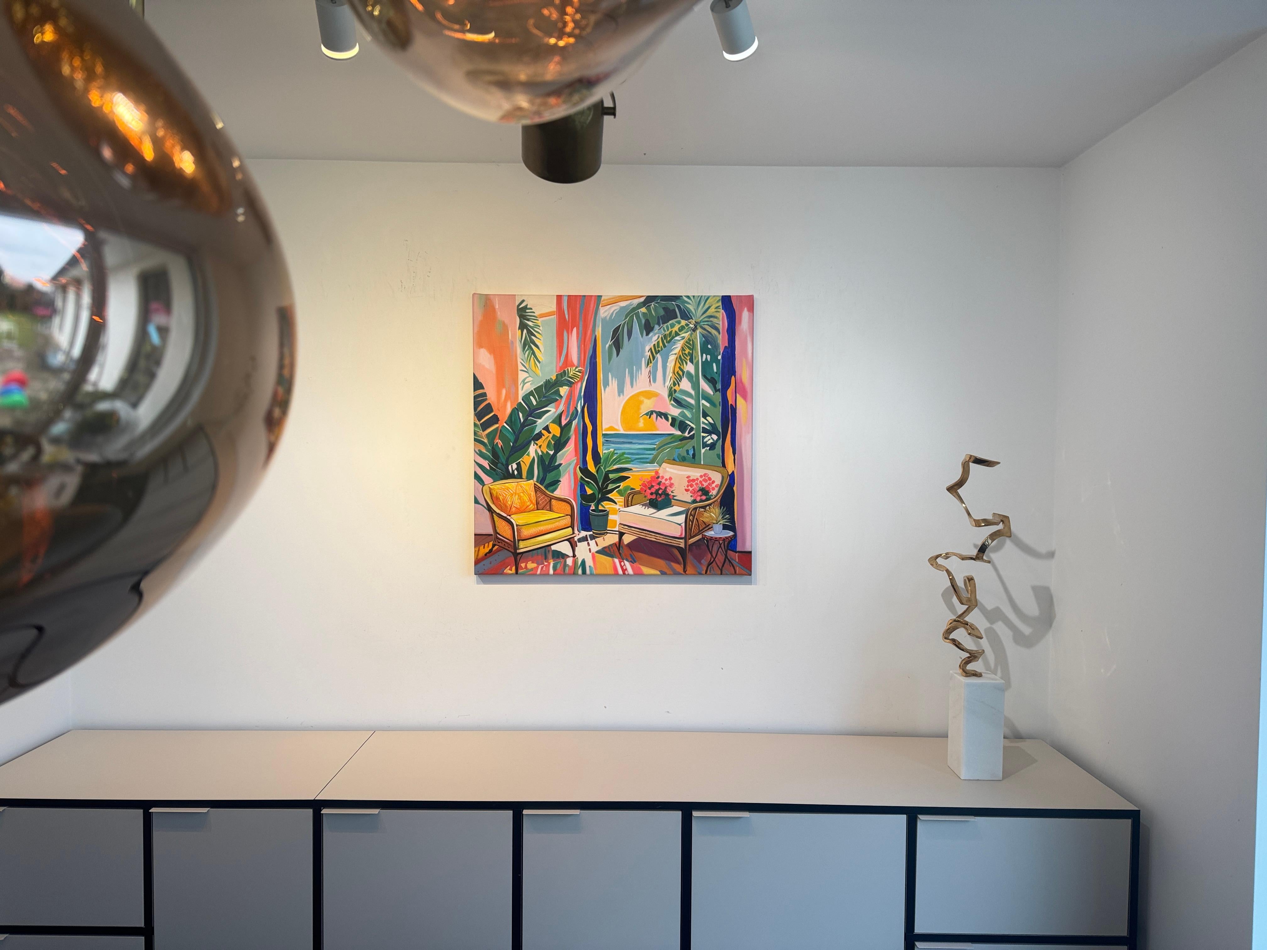 Where the Ocean Keeps Our Dreams B.Schaumann Contemporary architectural Painting For Sale 2