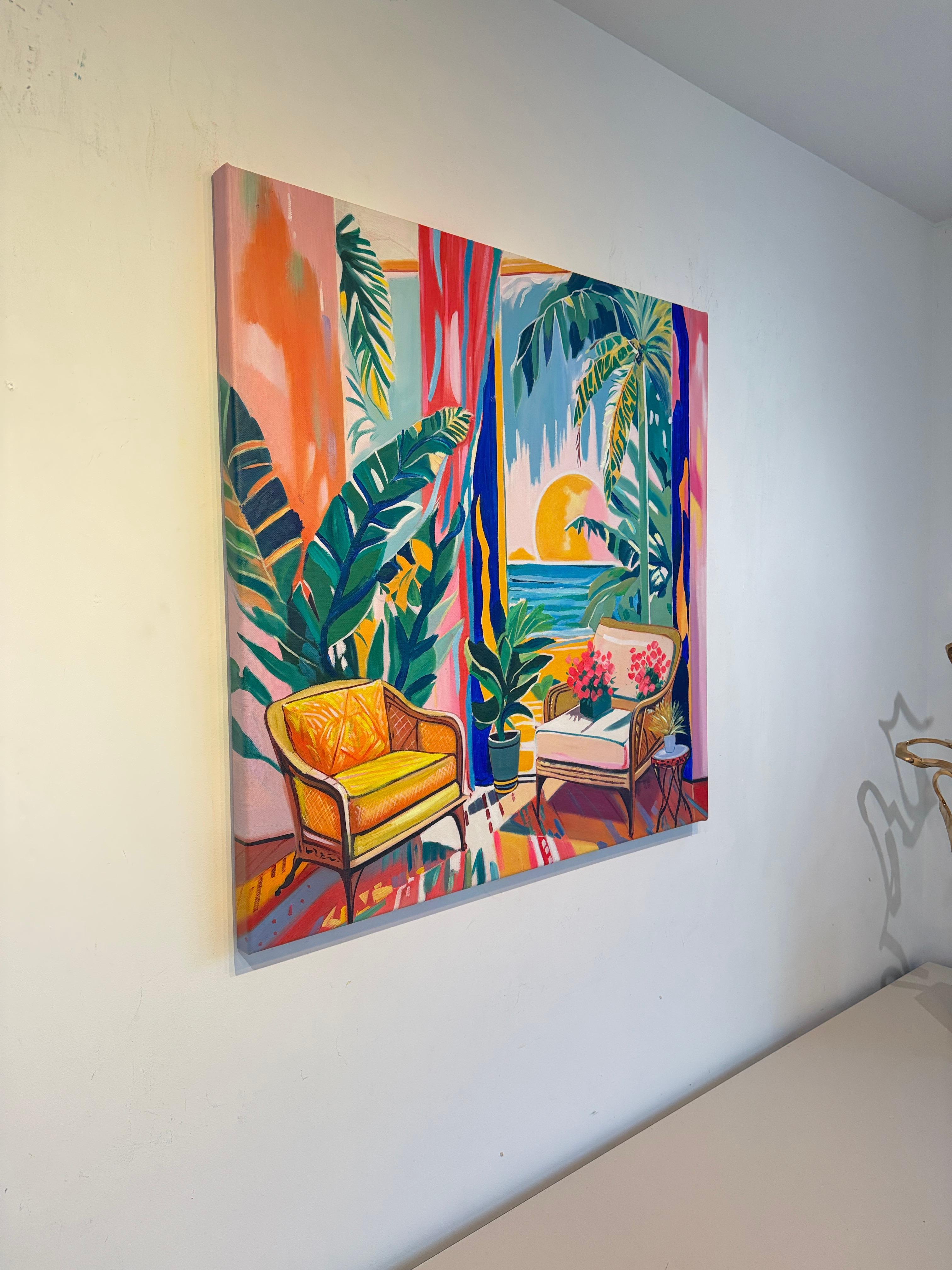 Where the Ocean Keeps Our Dreams B.Schaumann Contemporary architectural Painting For Sale 3