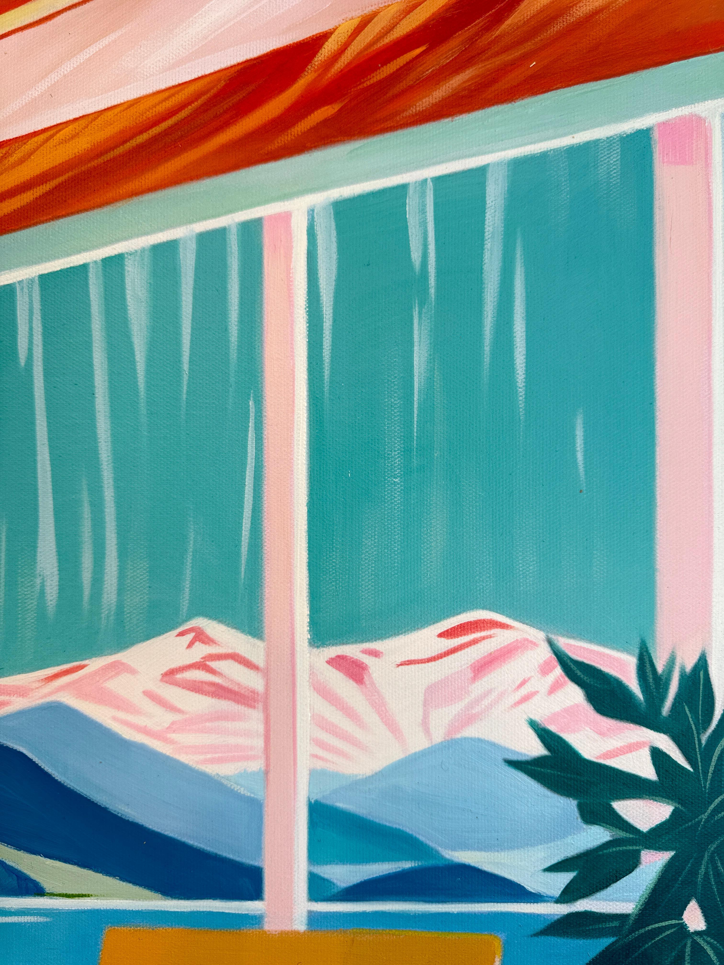 Where the Ocean Waits for You - B.Schaumann - Contemporary Interior oil Painting For Sale 7