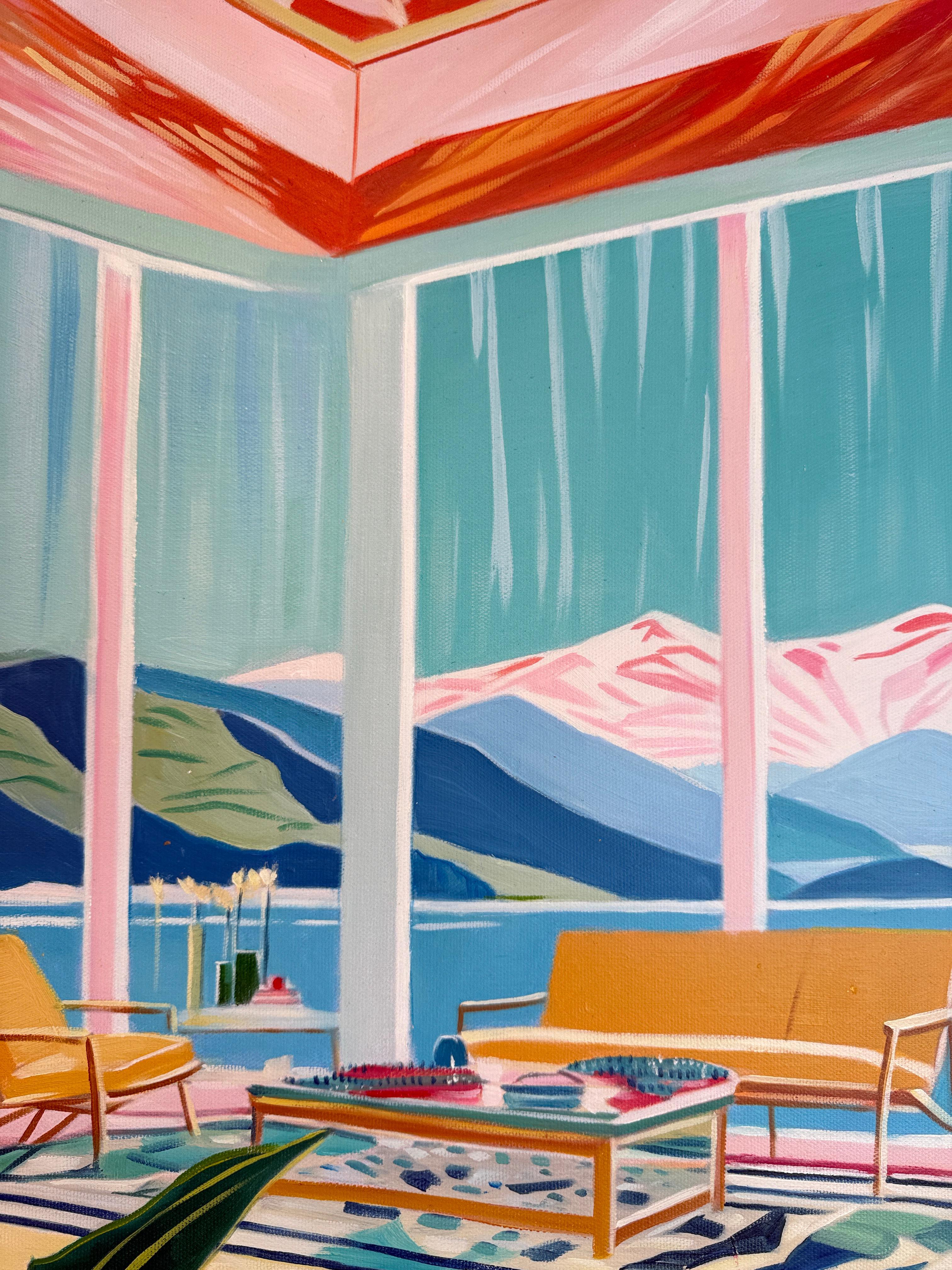Where the Ocean Waits for You - B.Schaumann - Contemporary Interior oil Painting For Sale 9