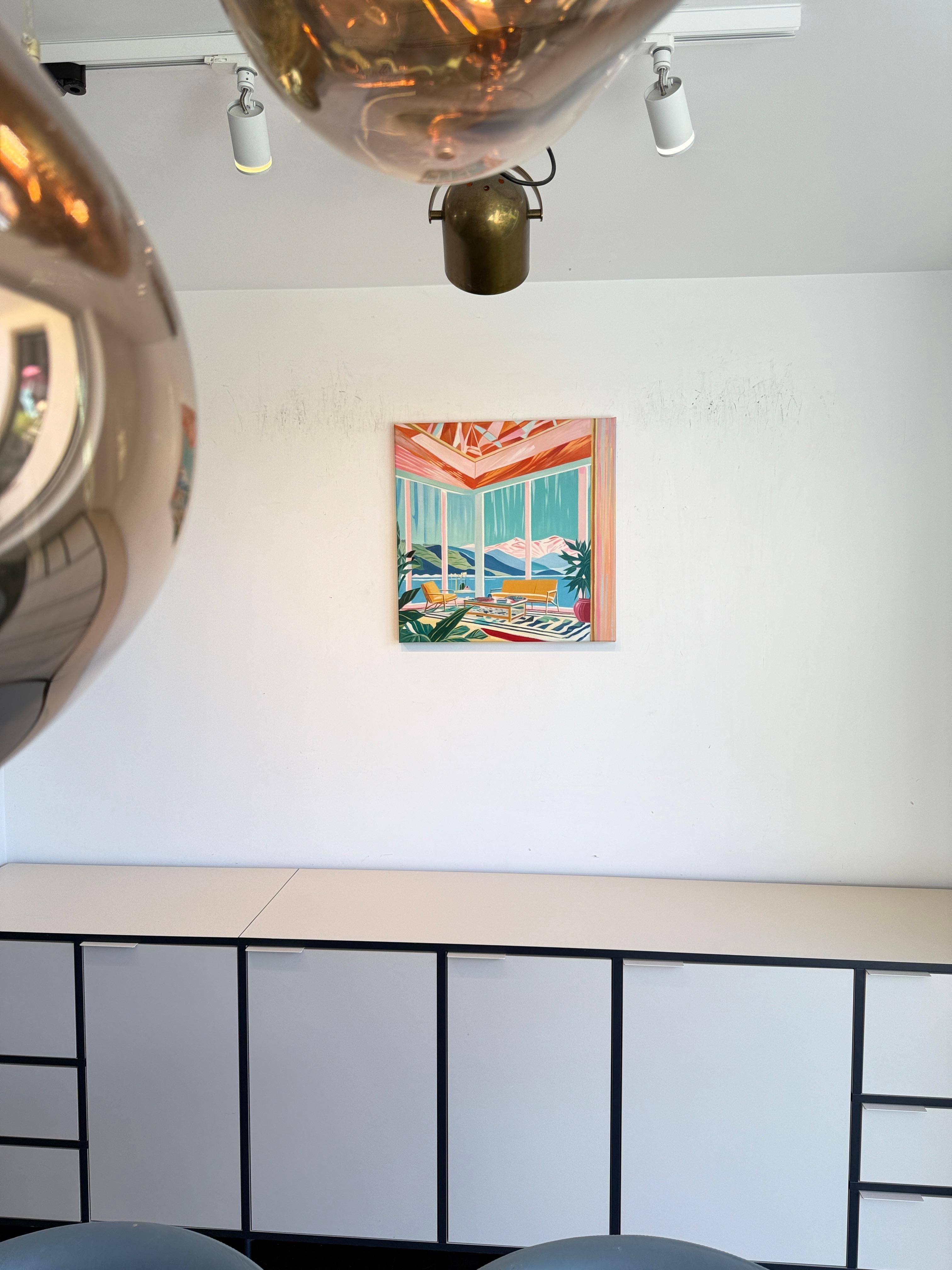 Where the Ocean Waits for You - B.Schaumann - Contemporary Interior oil Painting For Sale 10