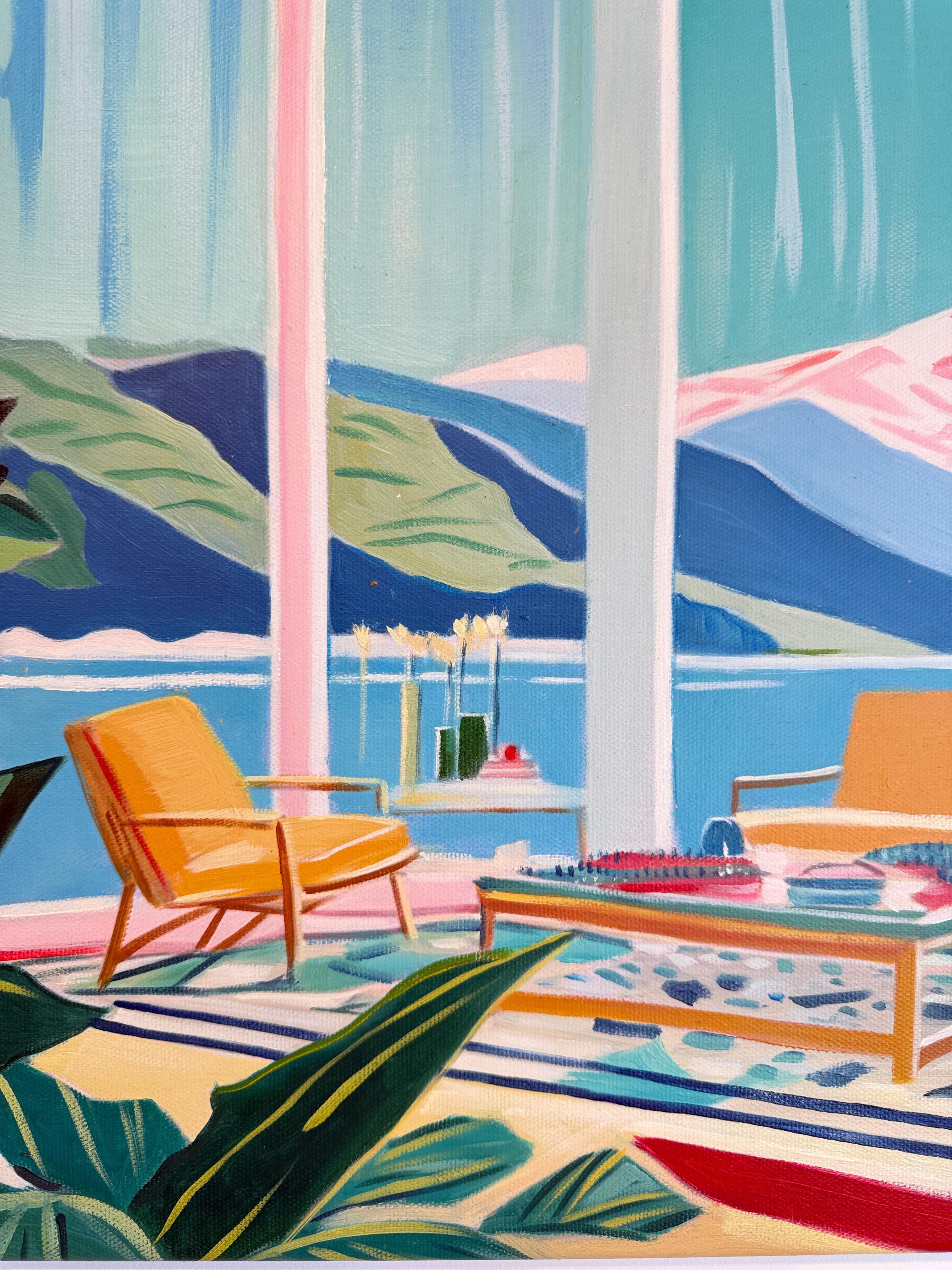 Where the Ocean Waits for You - B.Schaumann - Contemporary Interior oil Painting For Sale 1