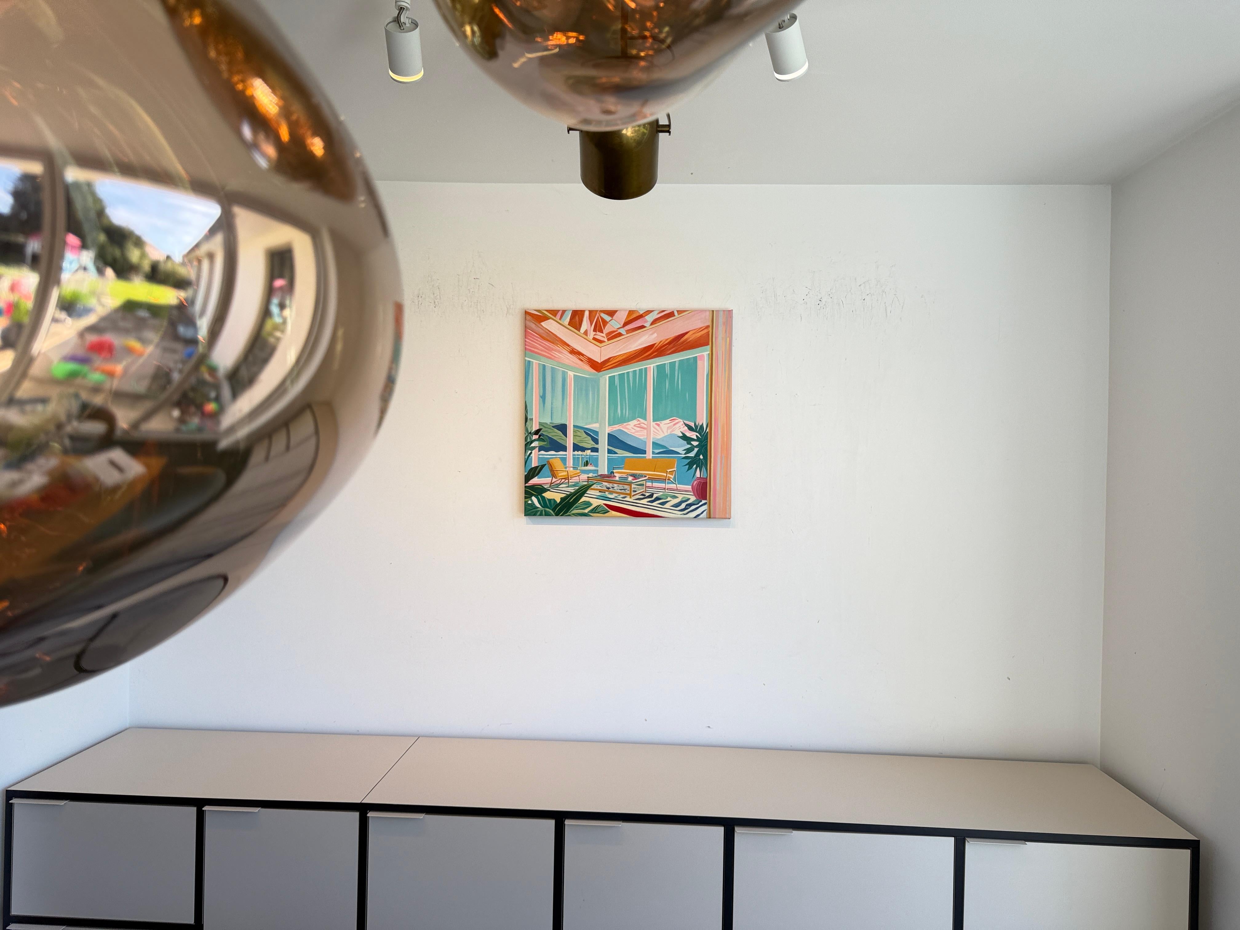 Where the Ocean Waits for You - B.Schaumann - Contemporary Interior oil Painting For Sale 2