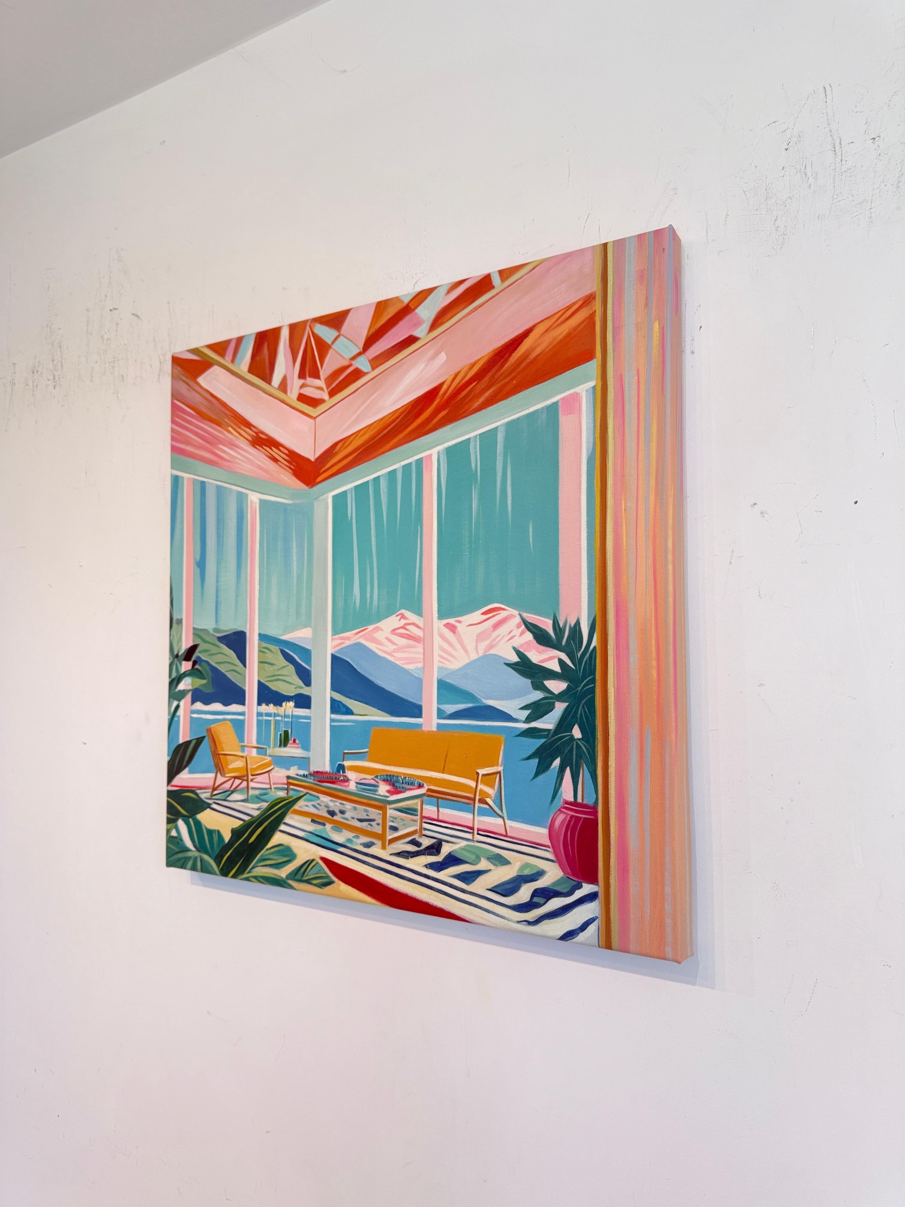 Where the Ocean Waits for You - B.Schaumann - Contemporary Interior oil Painting For Sale 6