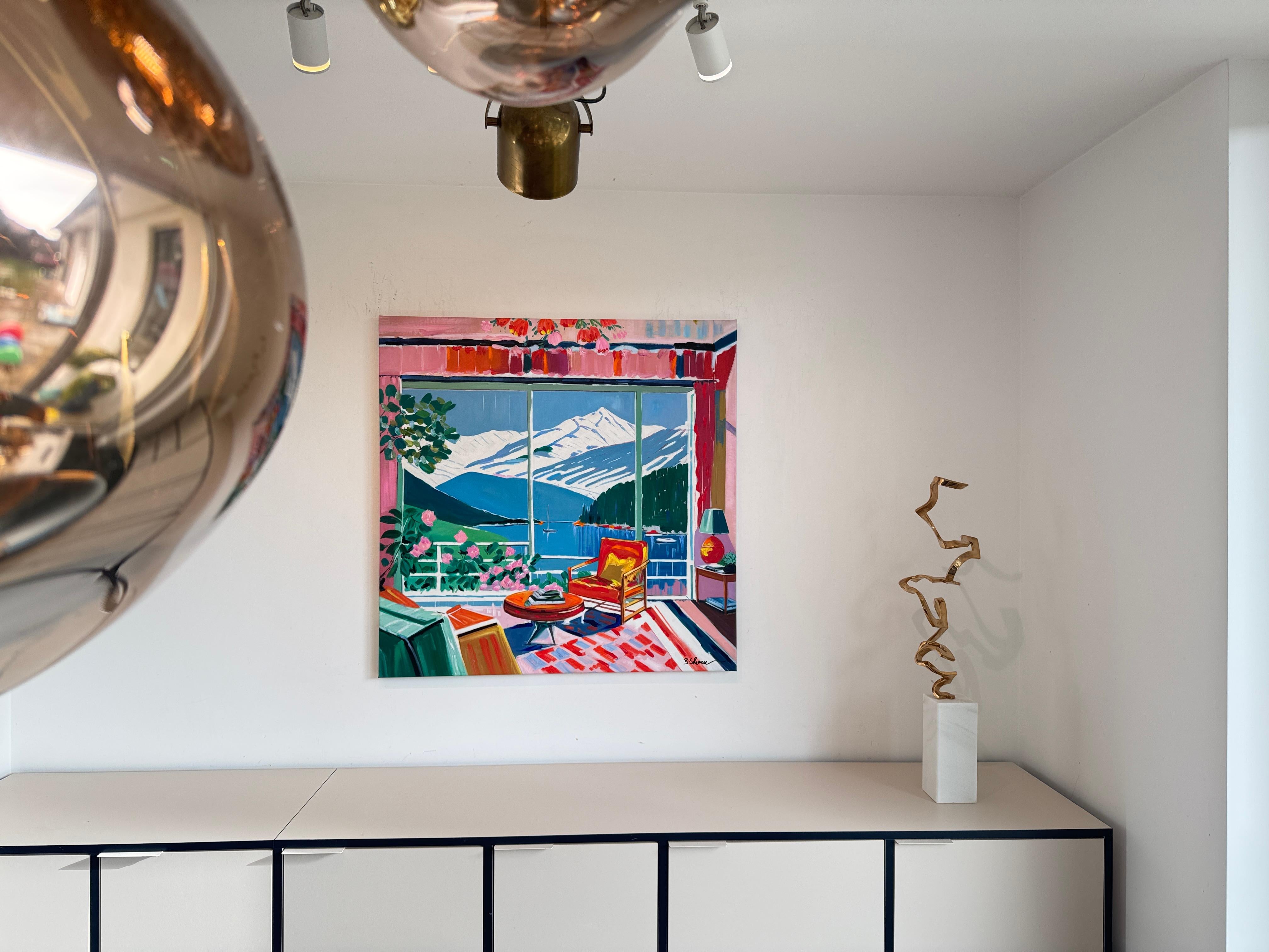 Where the shadow dances softly - B.Schaumann Contemporary architectural Painting im Angebot 2