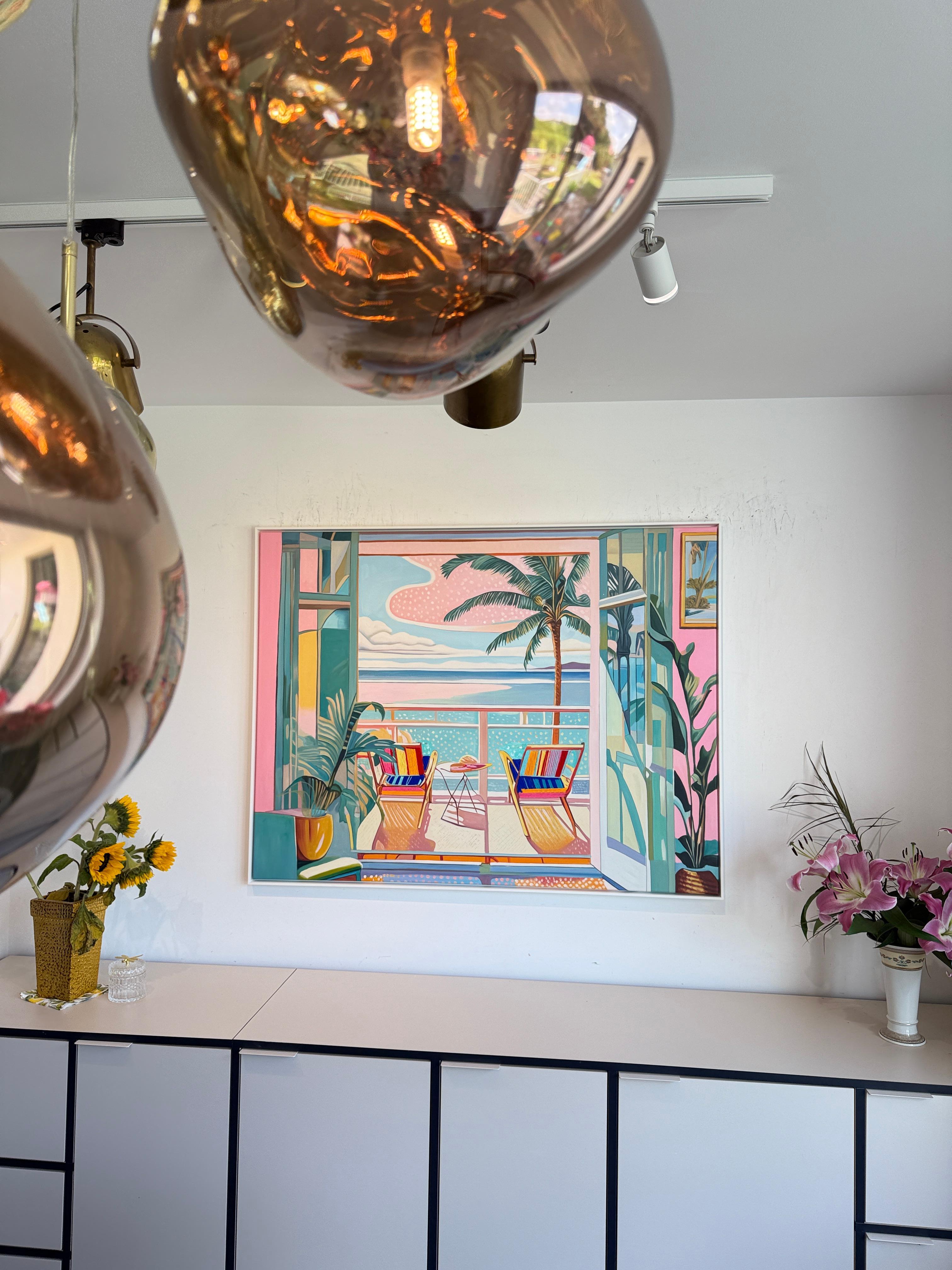 Là où le soleil embrasse la mer - I. A. B. - Peinture de danseurs contemporains en vente 6
