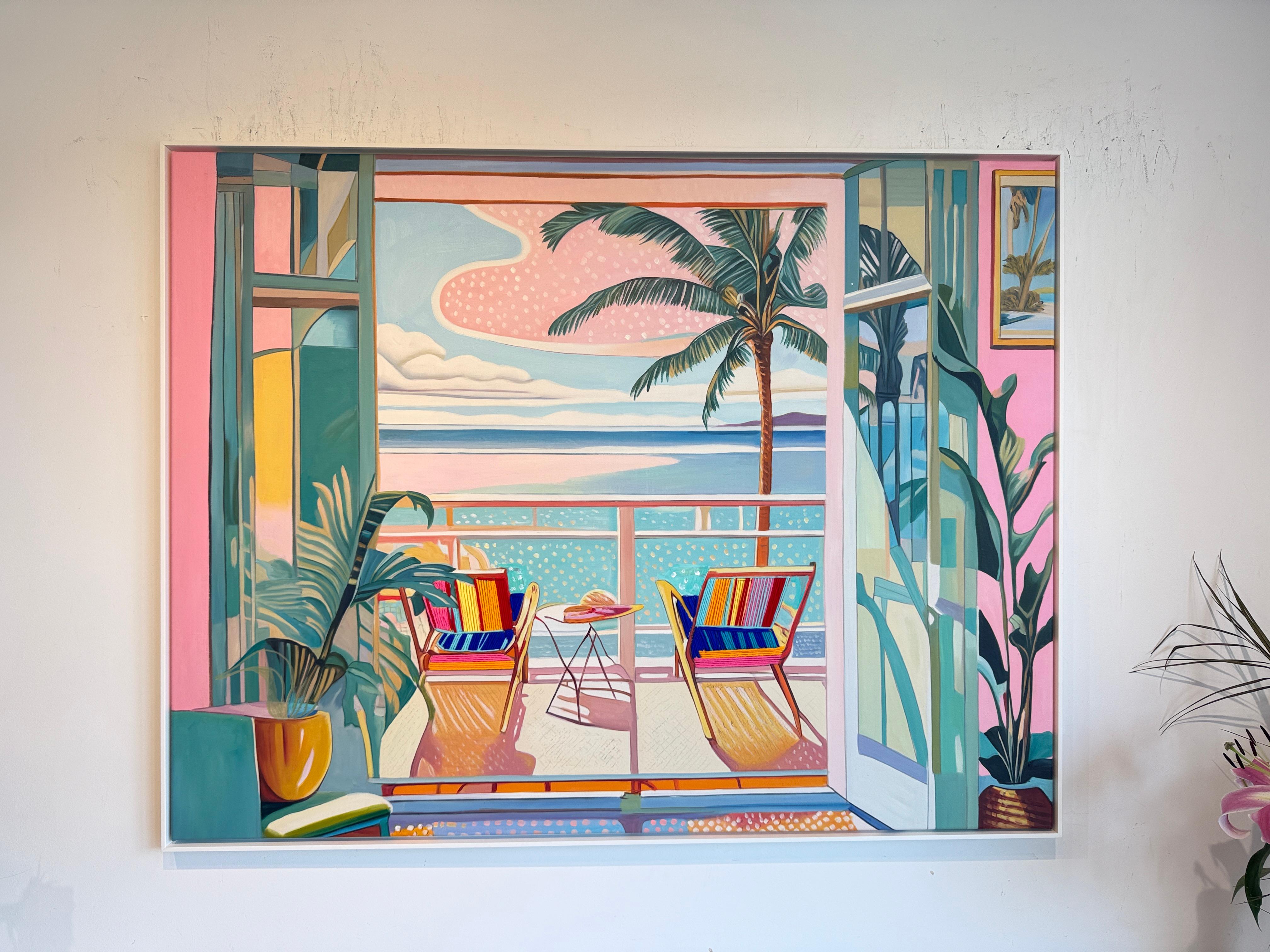 Là où le soleil embrasse la mer - I. A. B. - Peinture de danseurs contemporains en vente 7