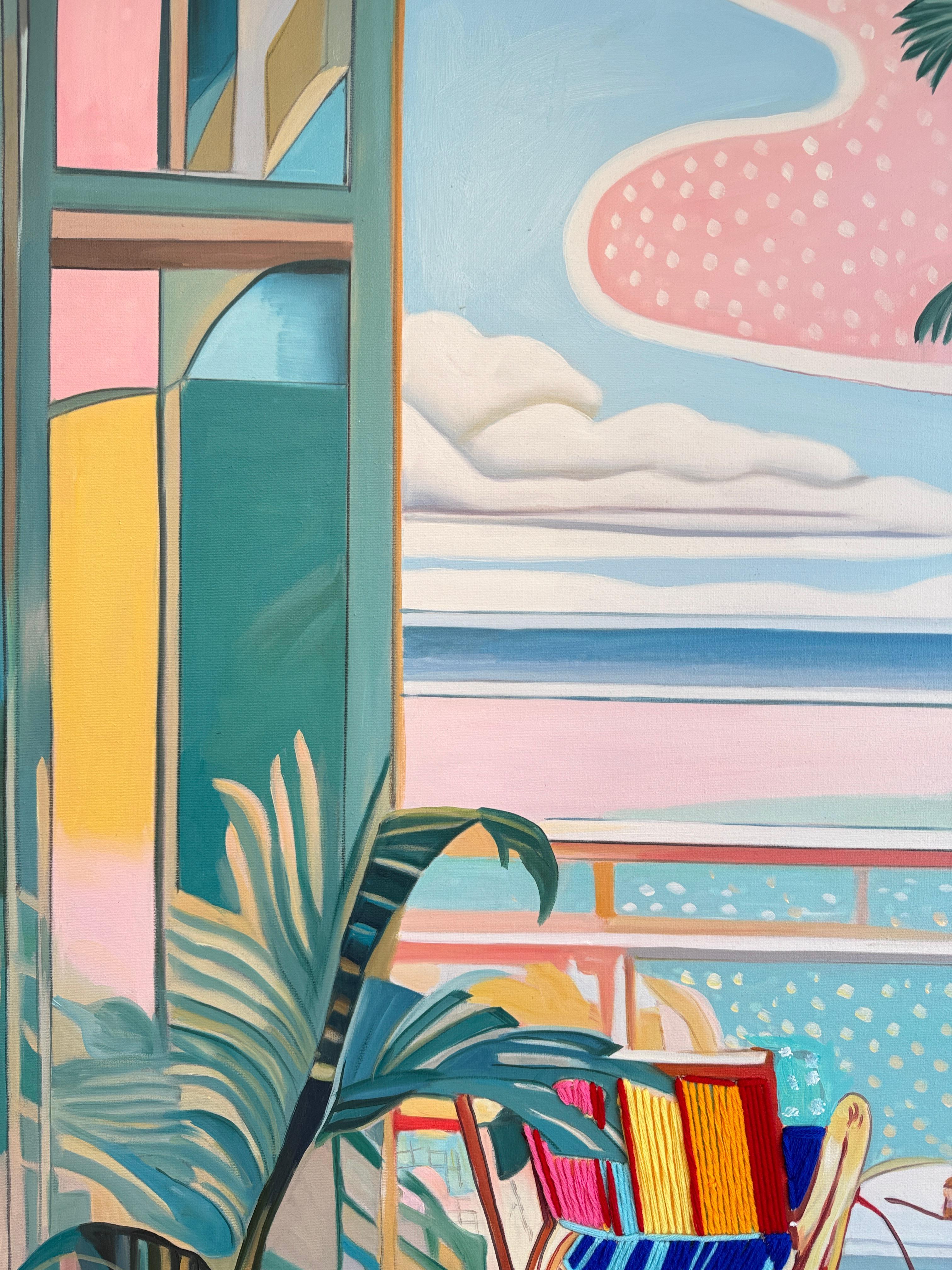 Là où le soleil embrasse la mer - I. A. B. - Peinture de danseurs contemporains en vente 8
