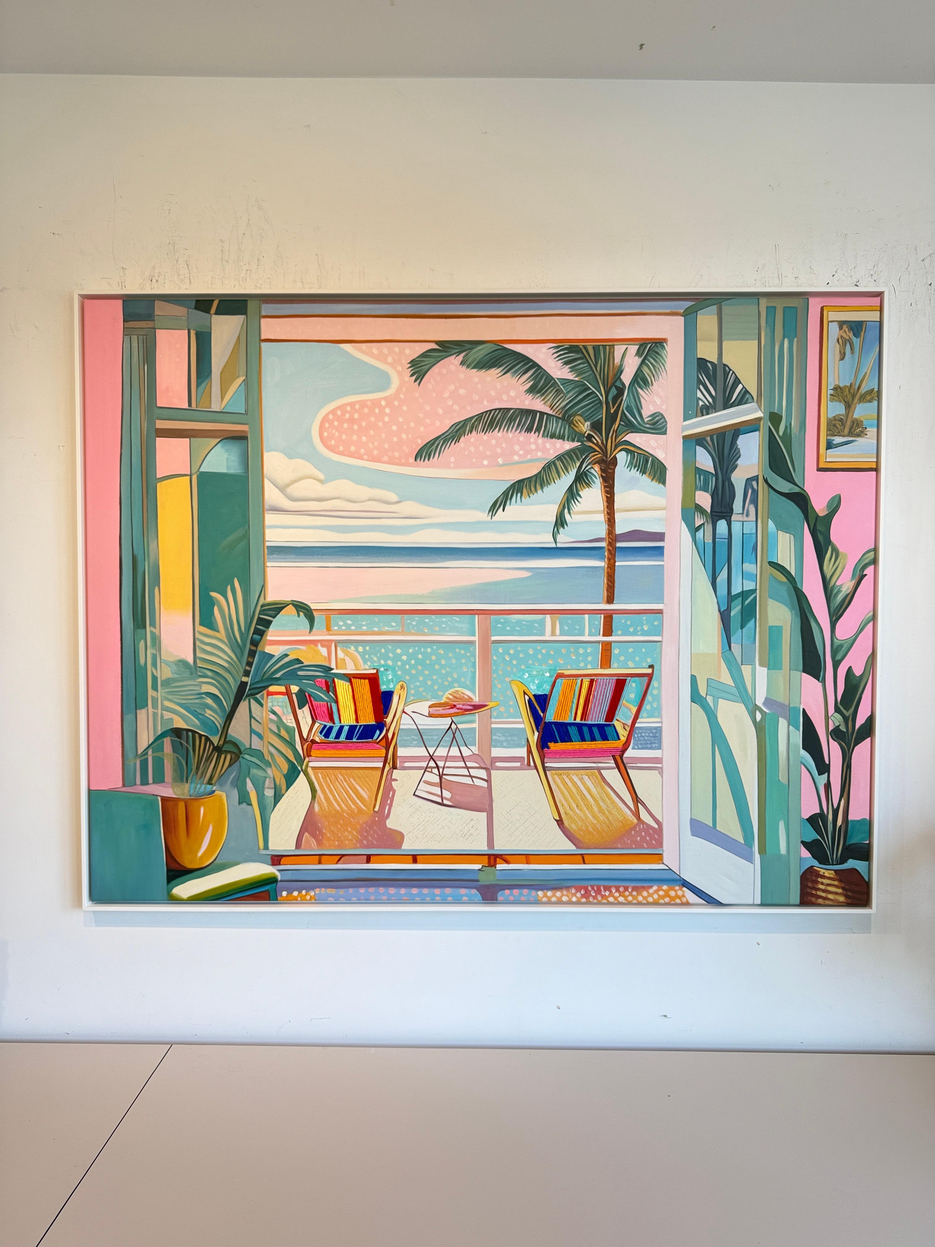 Là où le soleil embrasse la mer - I. A. B. - Peinture de danseurs contemporains en vente 9