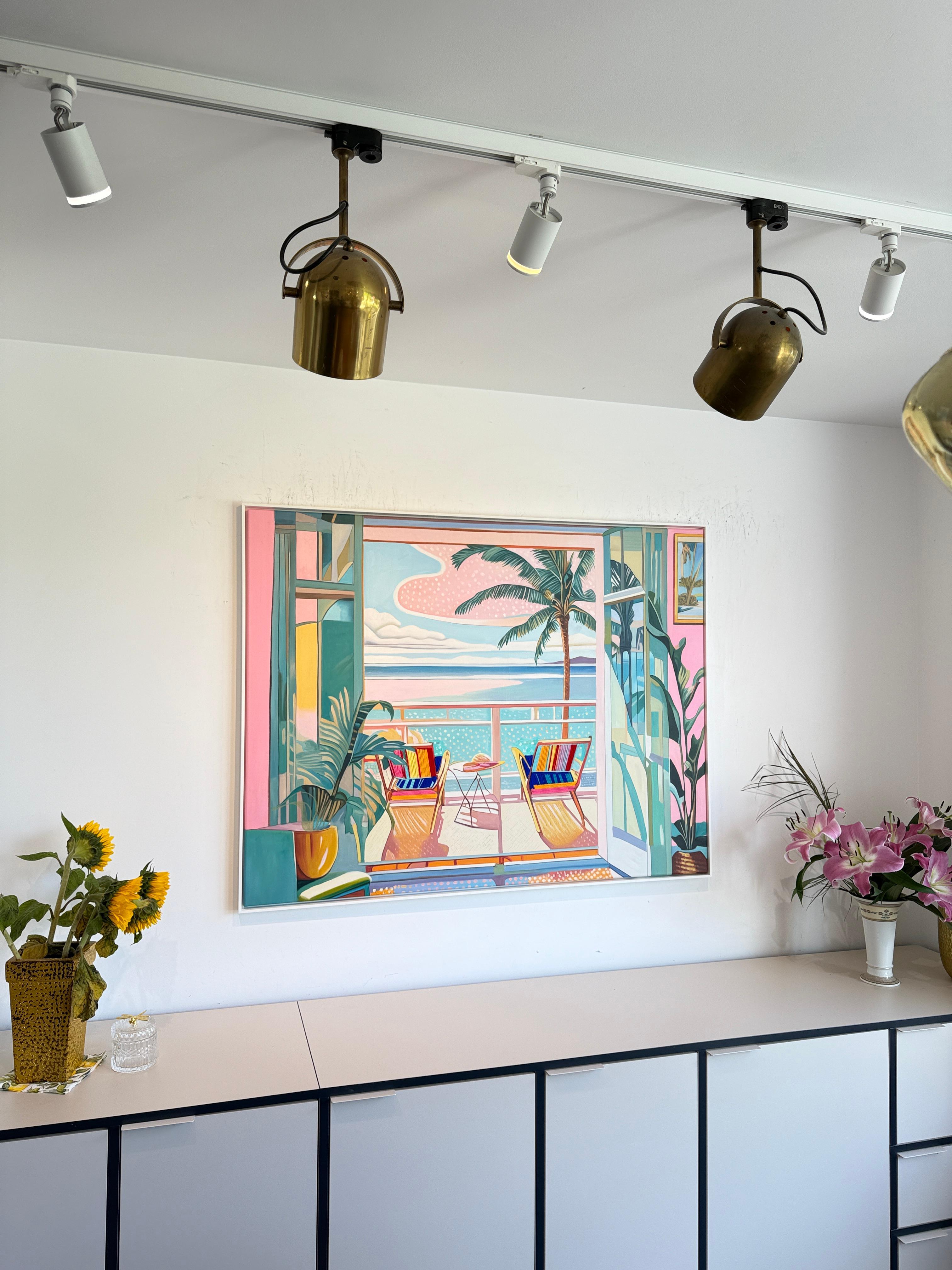 Là où le soleil embrasse la mer - I. A. B. - Peinture de danseurs contemporains en vente 11