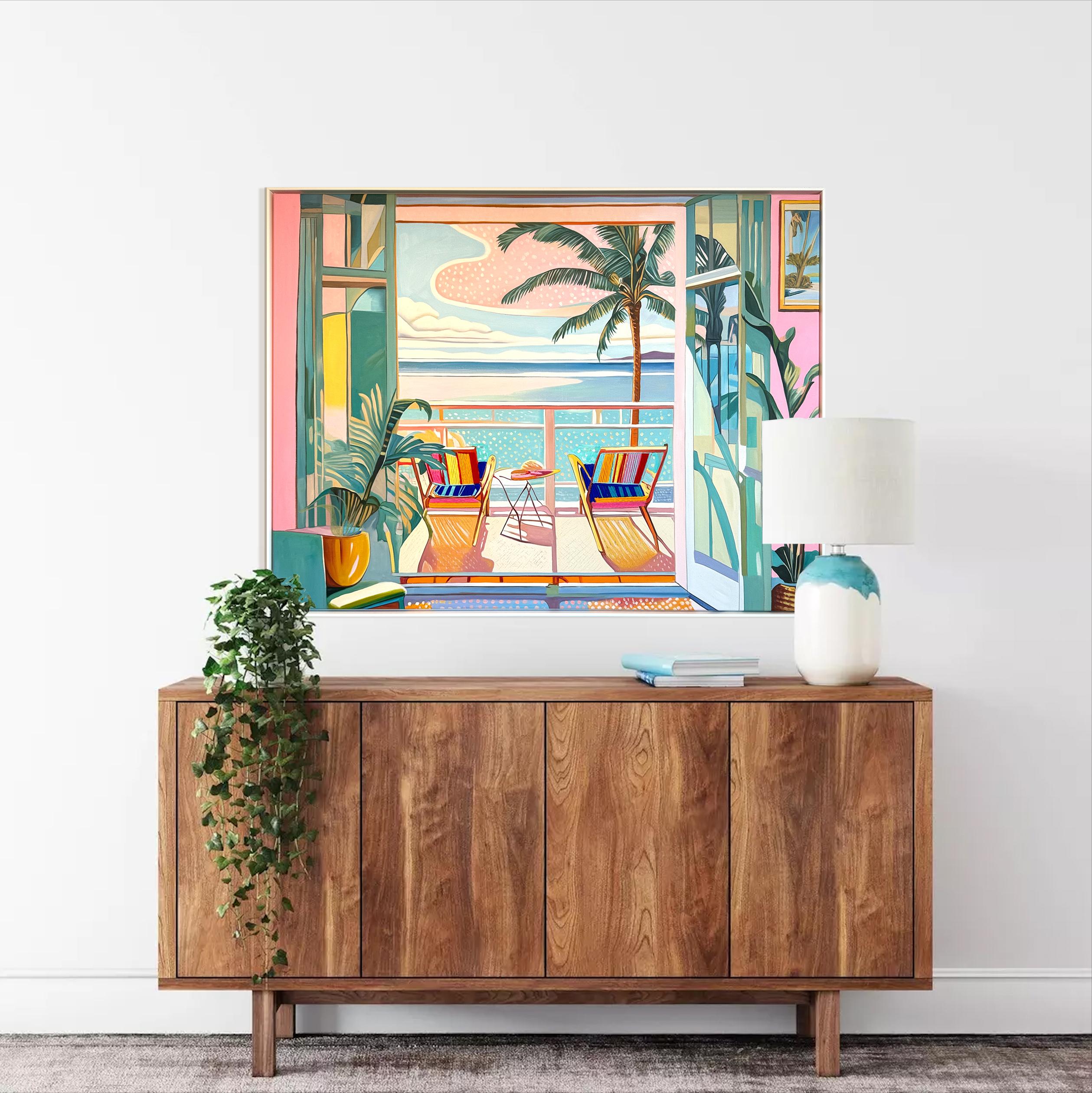 Là où le soleil embrasse la mer - I. A. B. - Peinture de danseurs contemporains en vente 12