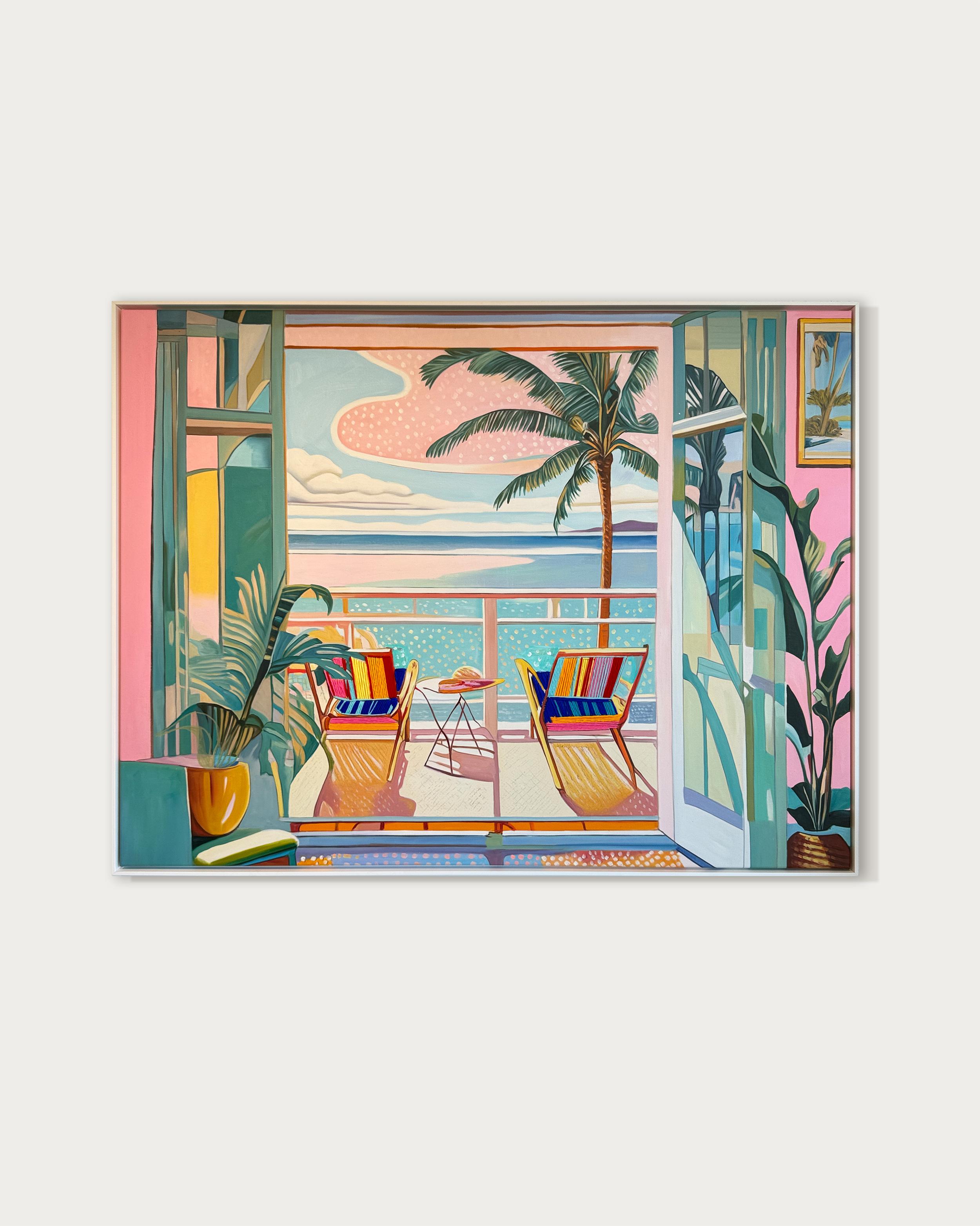 Là où le soleil embrasse la mer - I. A. B. - Peinture de danseurs contemporains - Painting de Barbara Schaumann