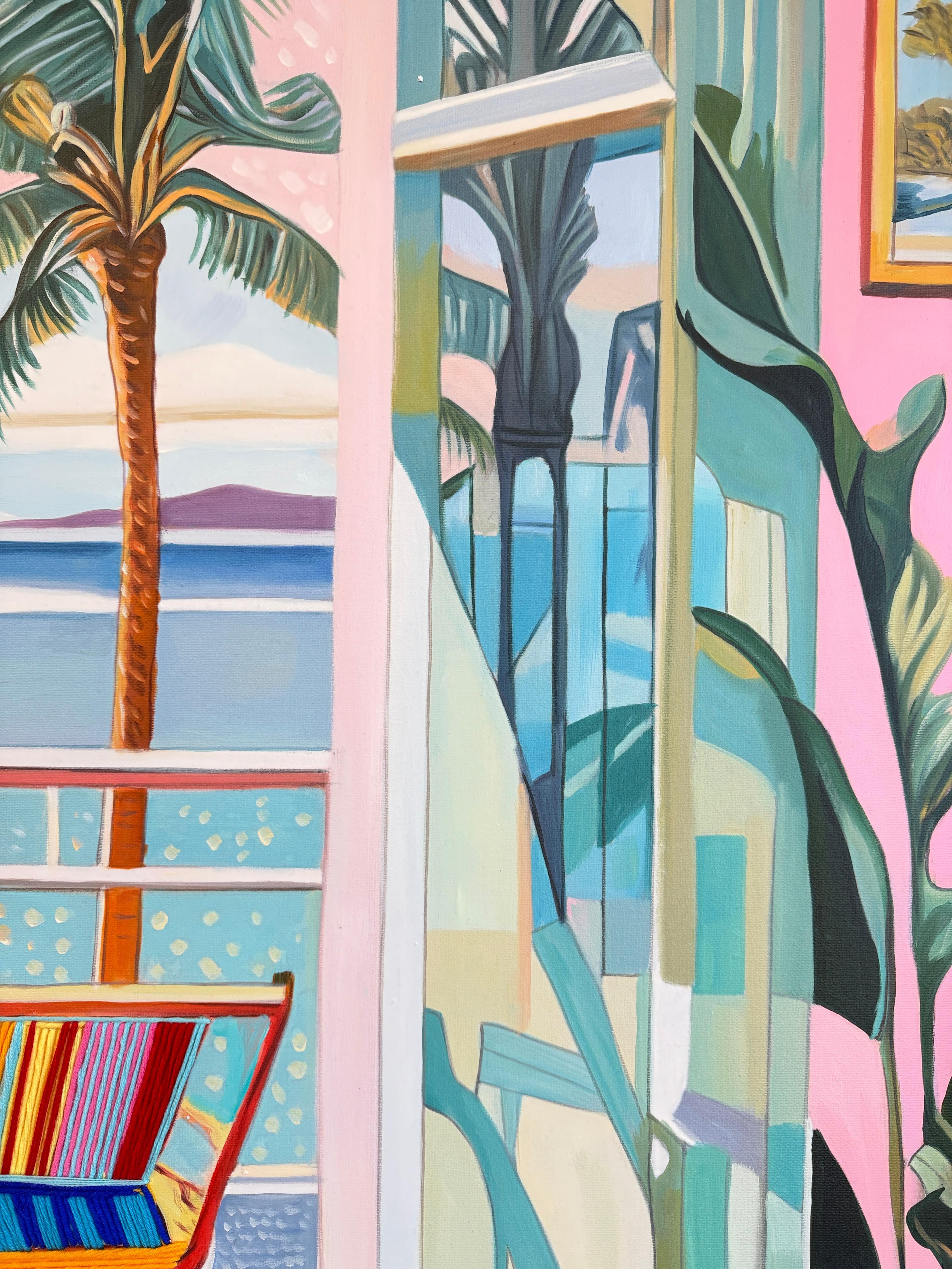 Là où le soleil embrasse la mer - I. A. B. - Peinture de danseurs contemporains - Contemporain Painting par Barbara Schaumann