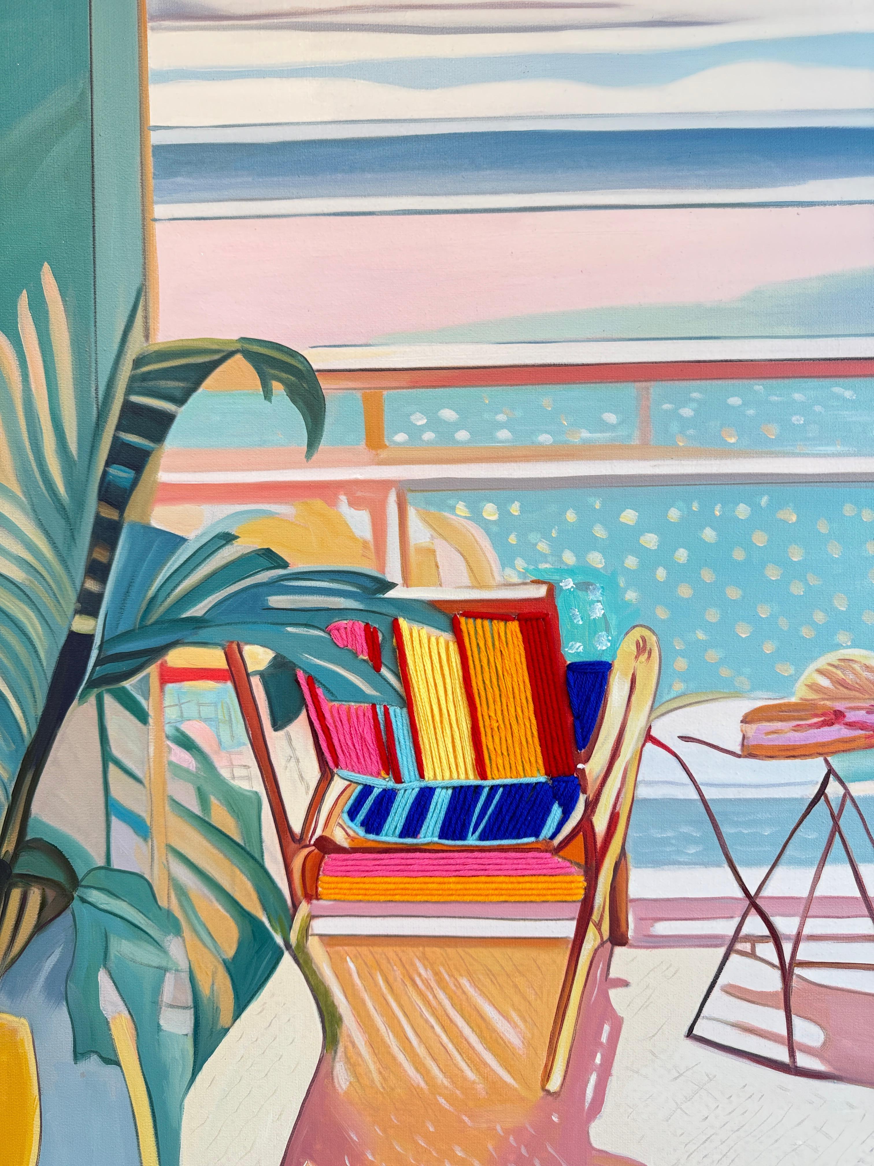 Là où le soleil embrasse la mer - I. A. B. - Peinture de danseurs contemporains en vente 2