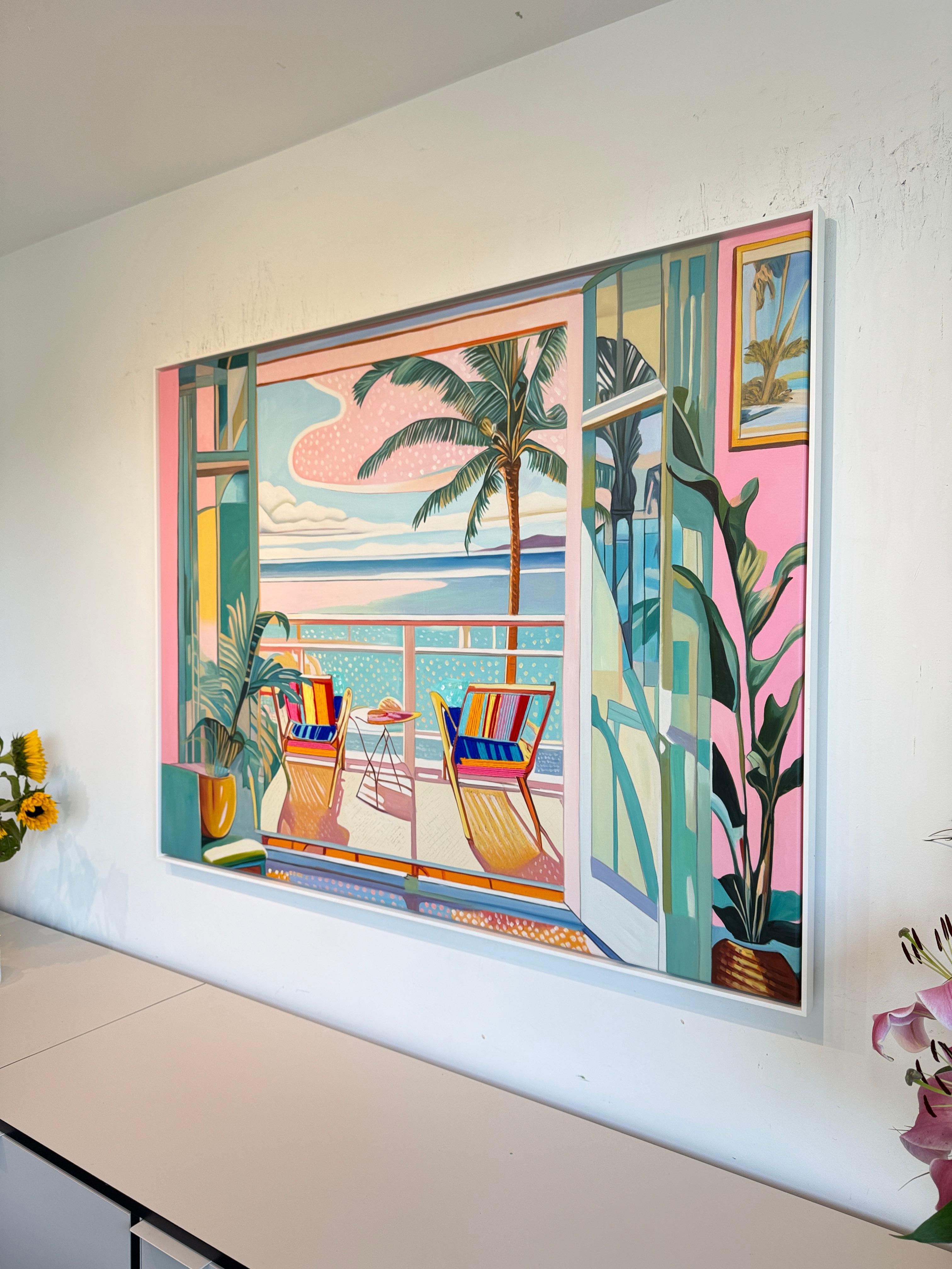Là où le soleil embrasse la mer - I. A. B. - Peinture de danseurs contemporains en vente 3