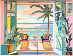 Là où le soleil embrasse la mer - I. A. B. - Peinture de danseurs contemporains
