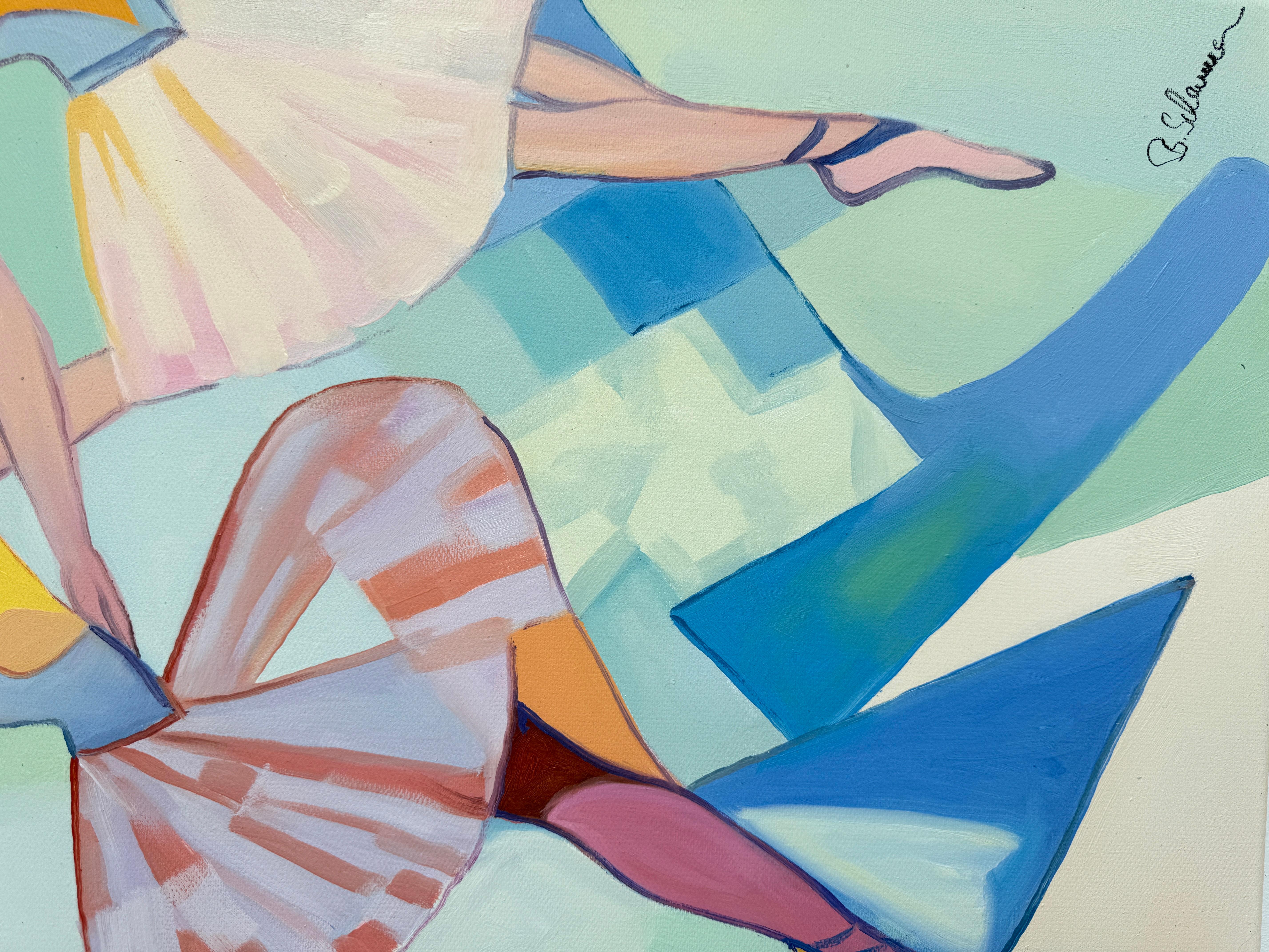 Whirling towards your heart - B.Schaumann - Contemporary Dancers Painting For Sale 7