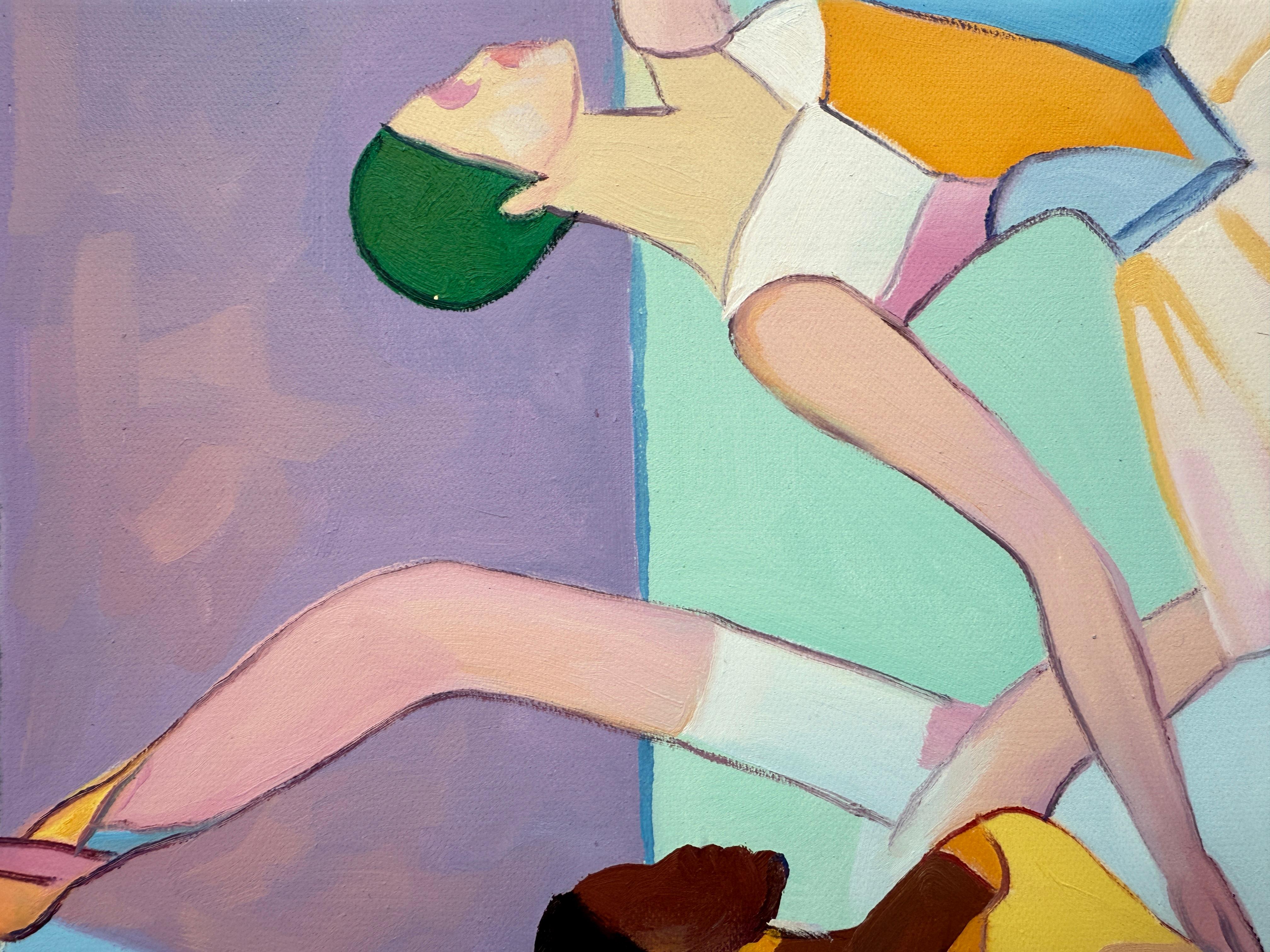 Whirling towards your heart - B.Schaumann - Contemporary Dancers Painting For Sale 9