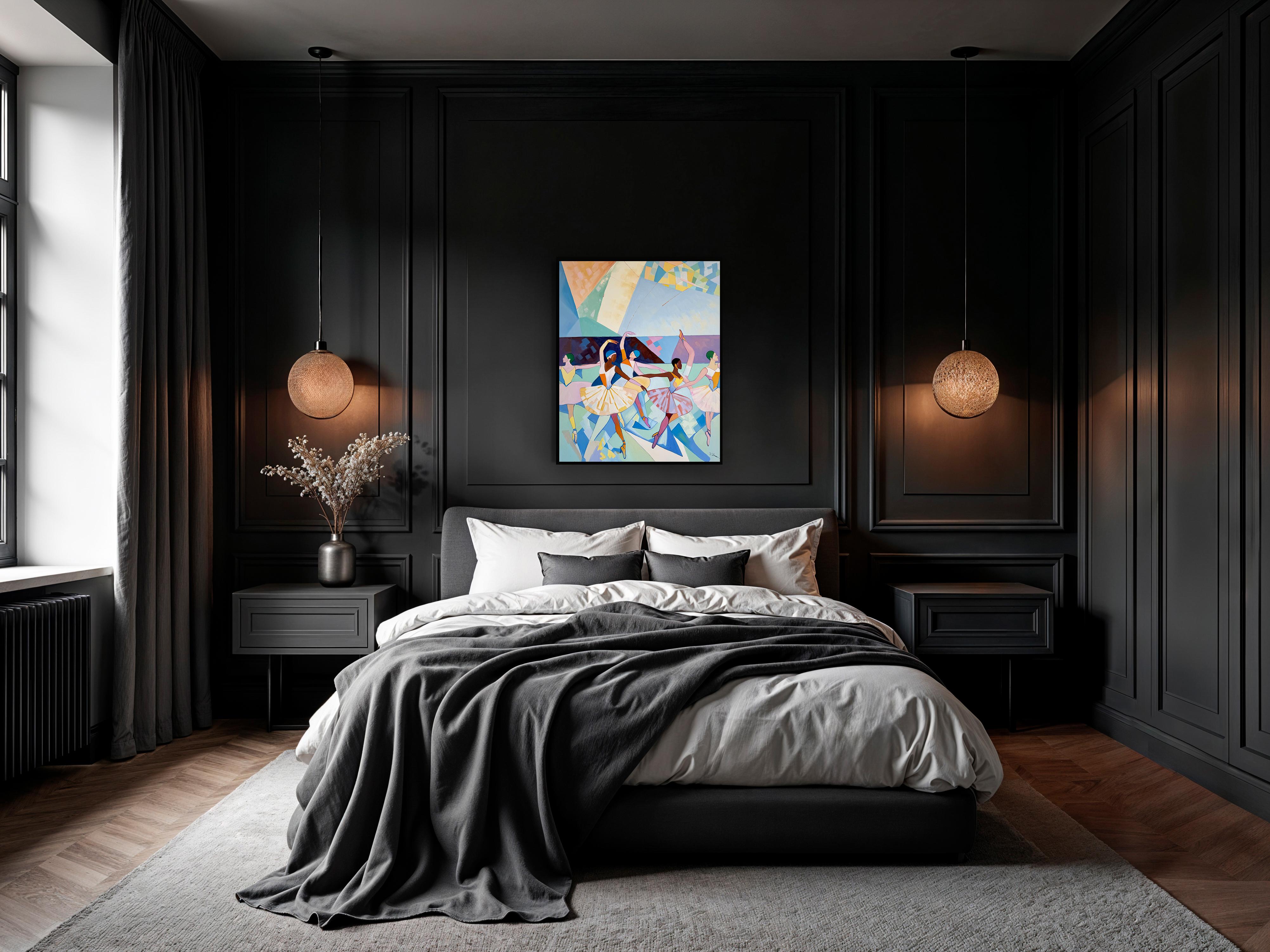 Whirling towards your heart - B.Schaumann - Contemporary Dancers Painting For Sale 12