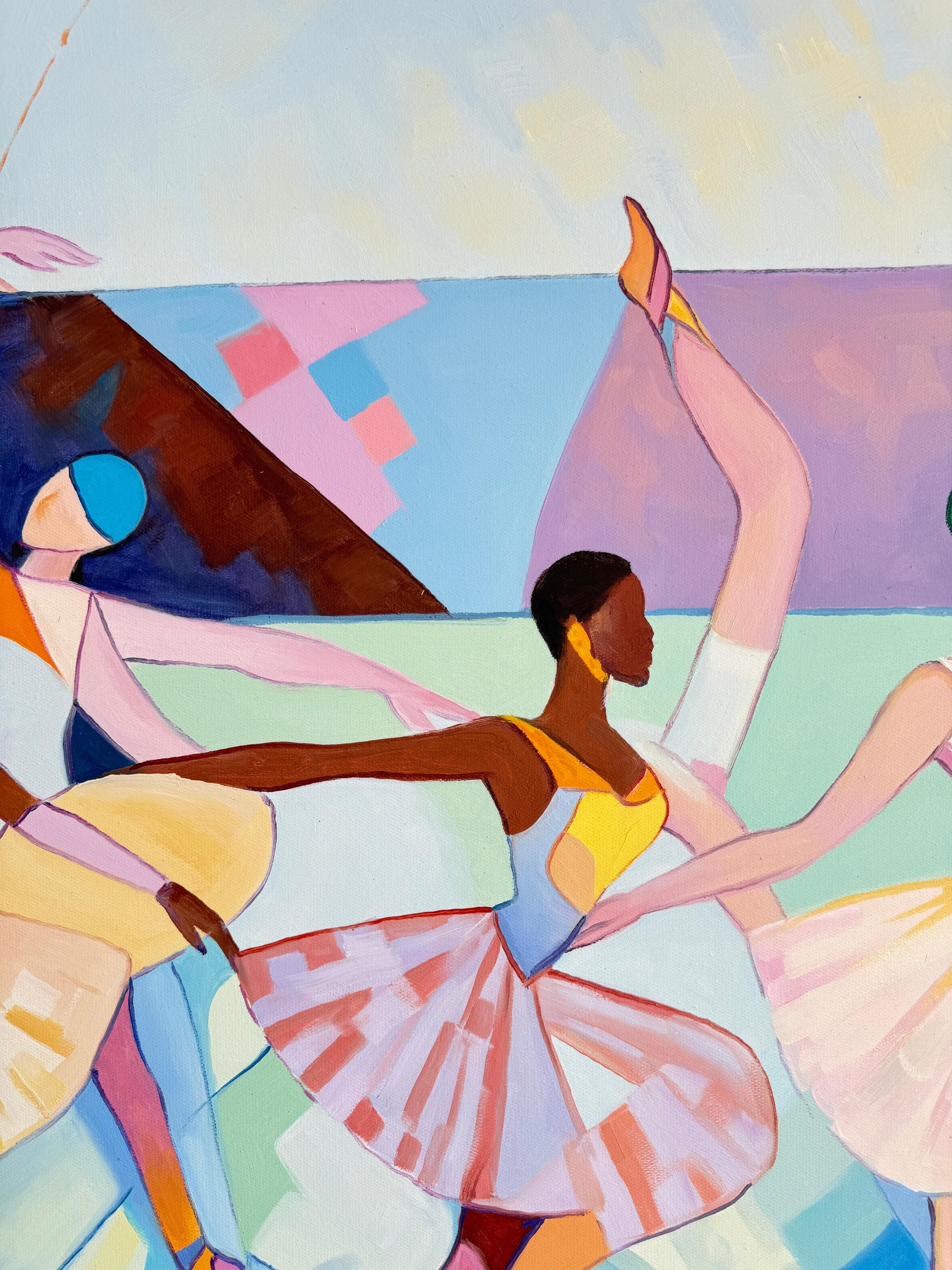 Whirling towards your heart - B.Schaumann - Contemporary Dancers Painting For Sale 1