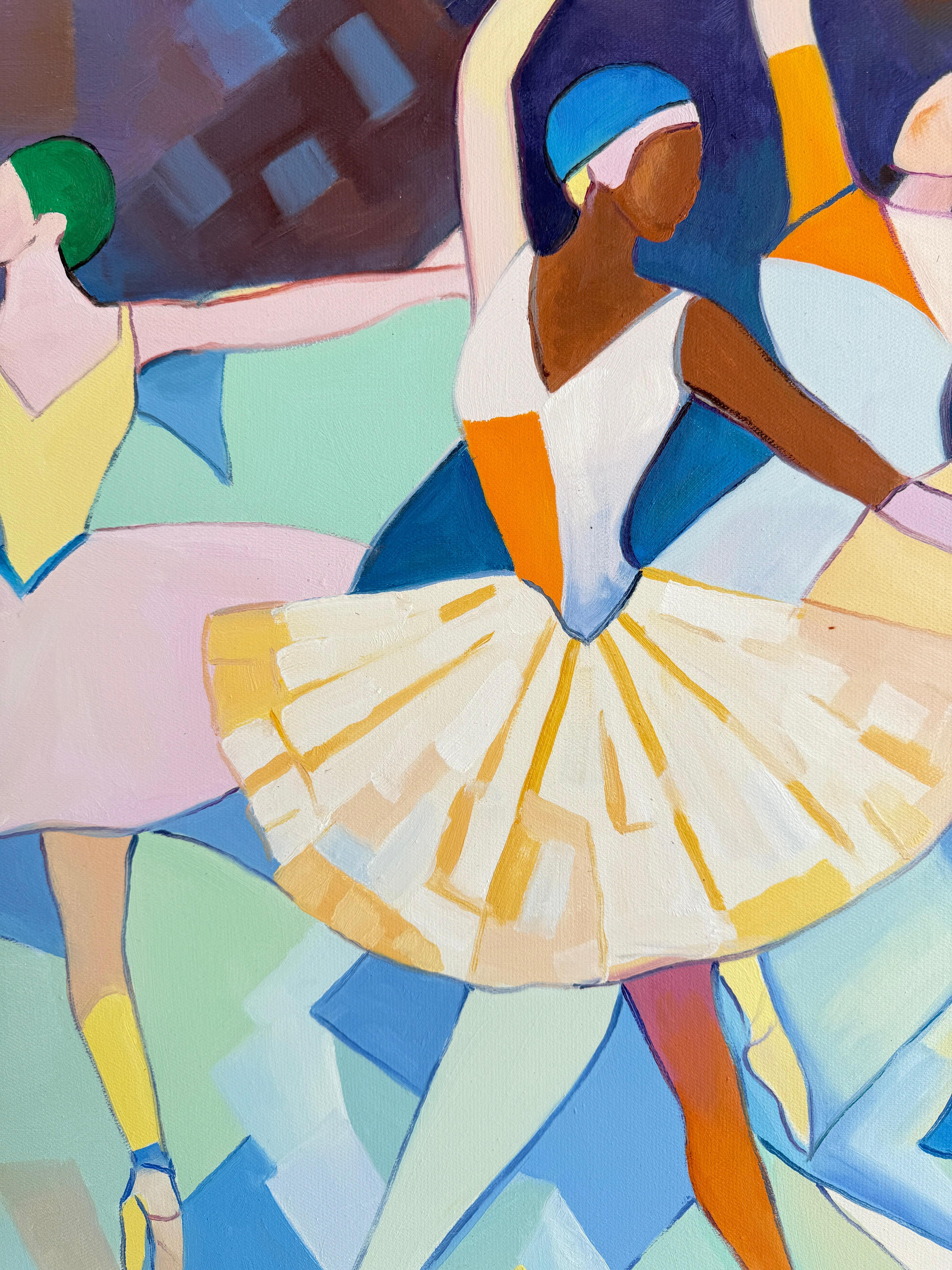 Whirling towards your heart - B.Schaumann - Contemporary Dancers Painting For Sale 4