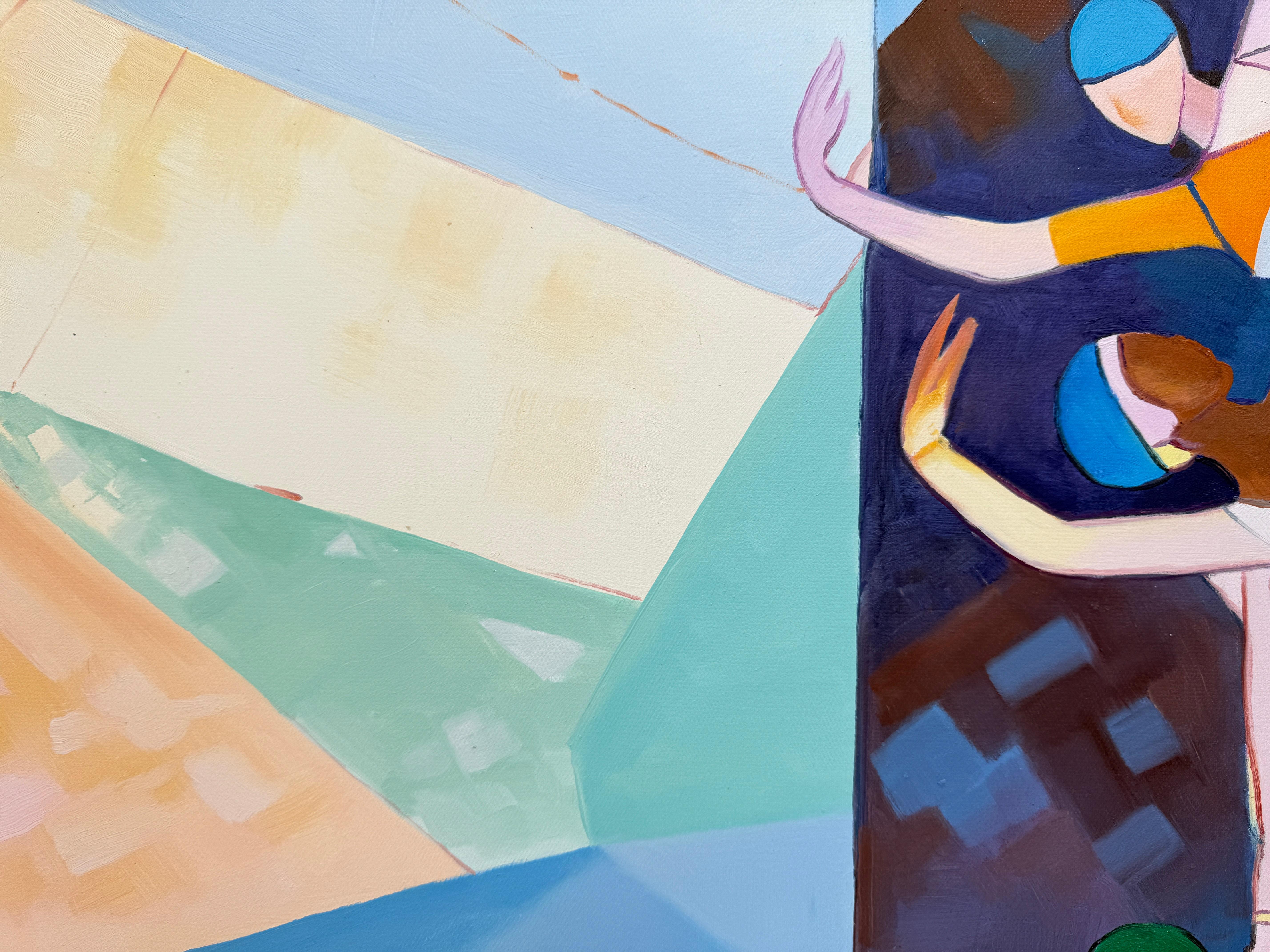 Whirling towards your heart - B.Schaumann - Contemporary Dancers Painting For Sale 6