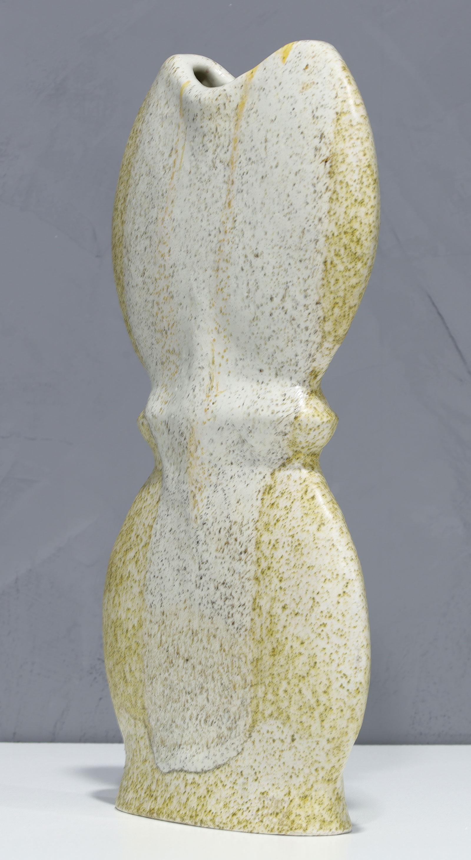 20th Century Barbara Stehr Large Glazed Stoneware Vase For Sale