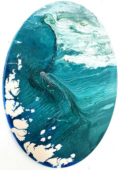 CONTINENTAL DRIFT, paesaggio marino, astratto, blu, turchese, oceano