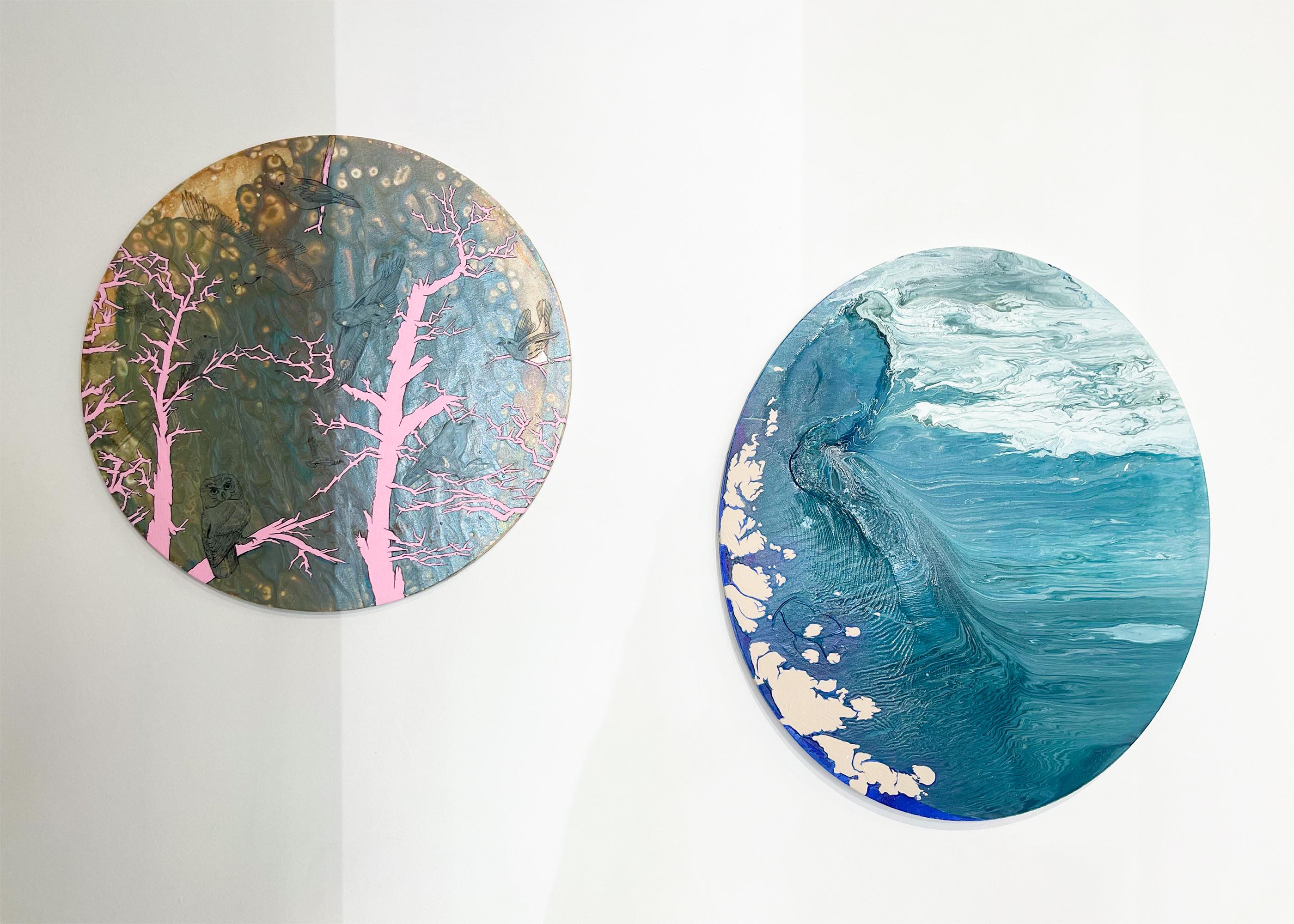 CONTINENTAL DRIFT, paisaje marino, abstracto, azul, turquesa, océano en venta 4
