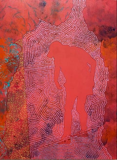 S-FIRST, red, figurative, patterned, abstract