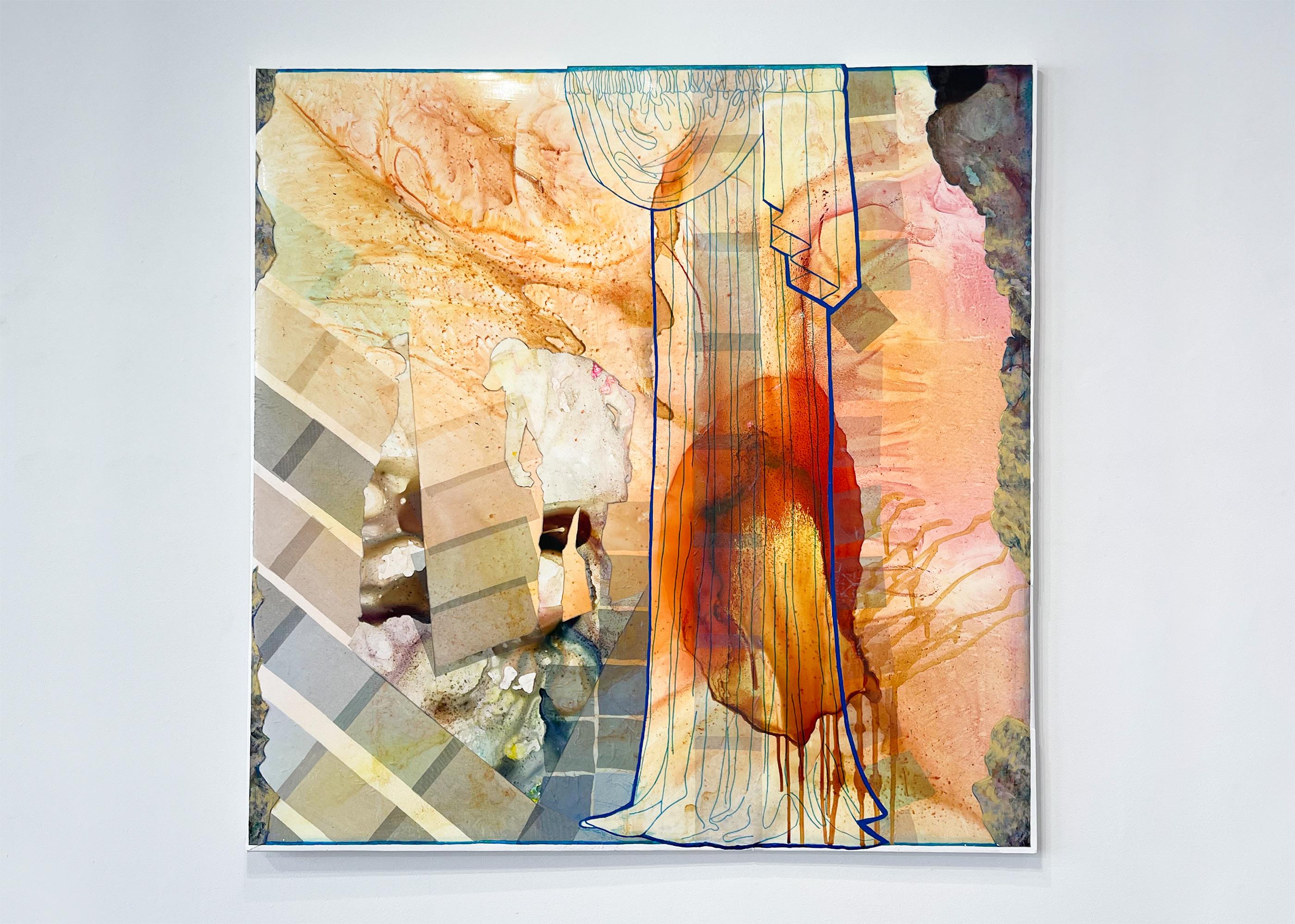 S-CUARTO, abstracto, neutro, interior, figurativo, estampado - Painting de Barbara Strasen