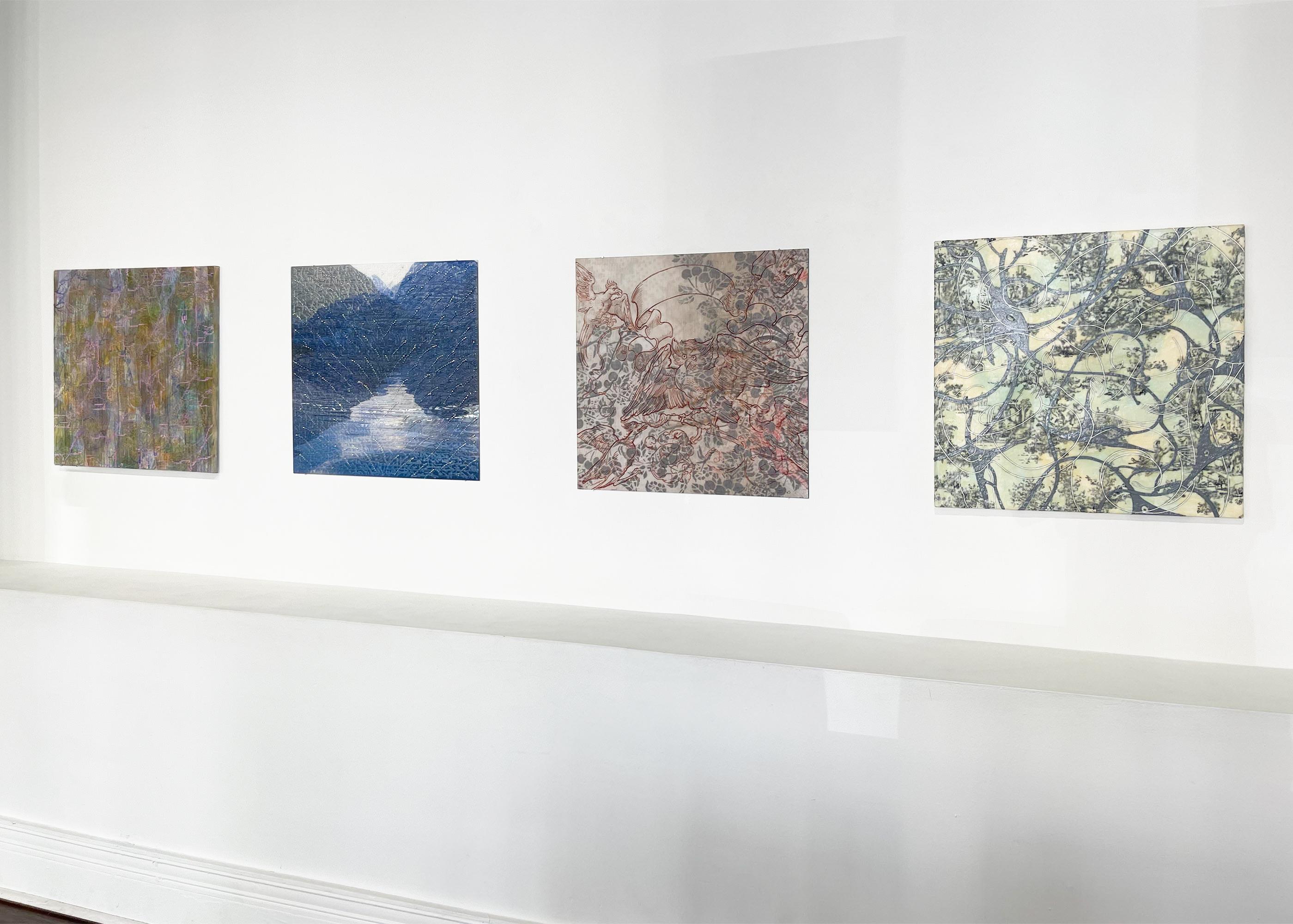 SPLASH MOUNTAINS, Lenticular, patterned, landscape, mountains, blue, gray For Sale 3