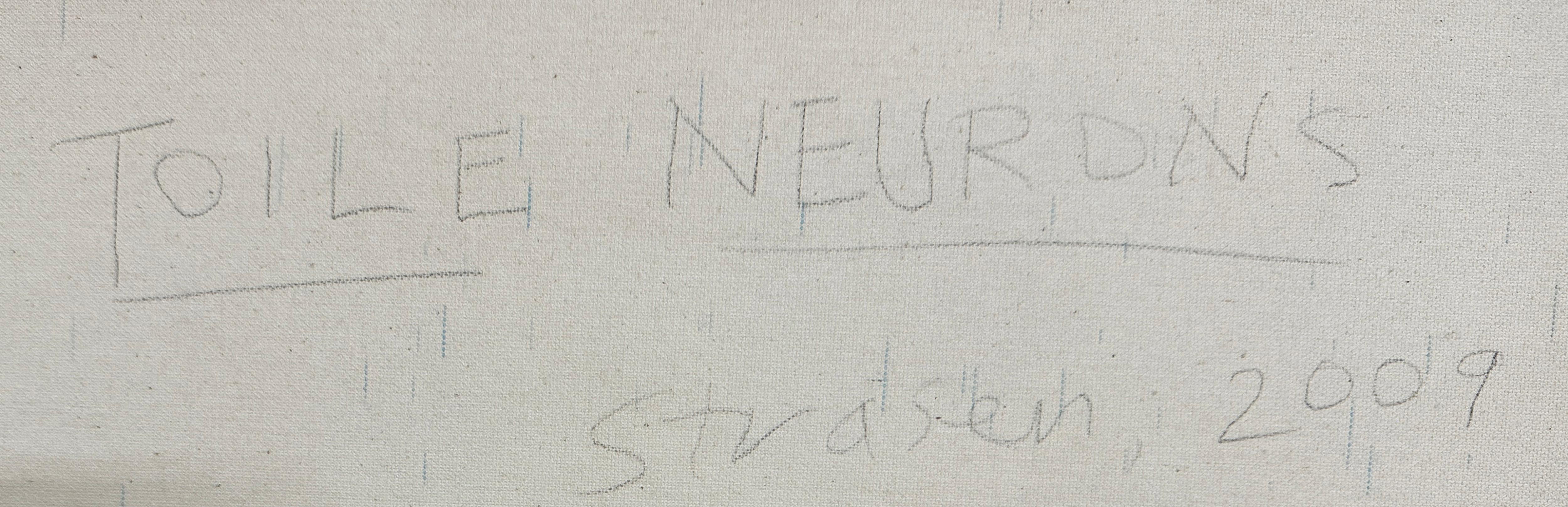 TOILE NEURONS, gris, pastel, amarillo, azul, estampado en venta 4