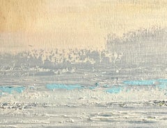 LUMINOUS GREY, Oil paint on board, Palette knife painting