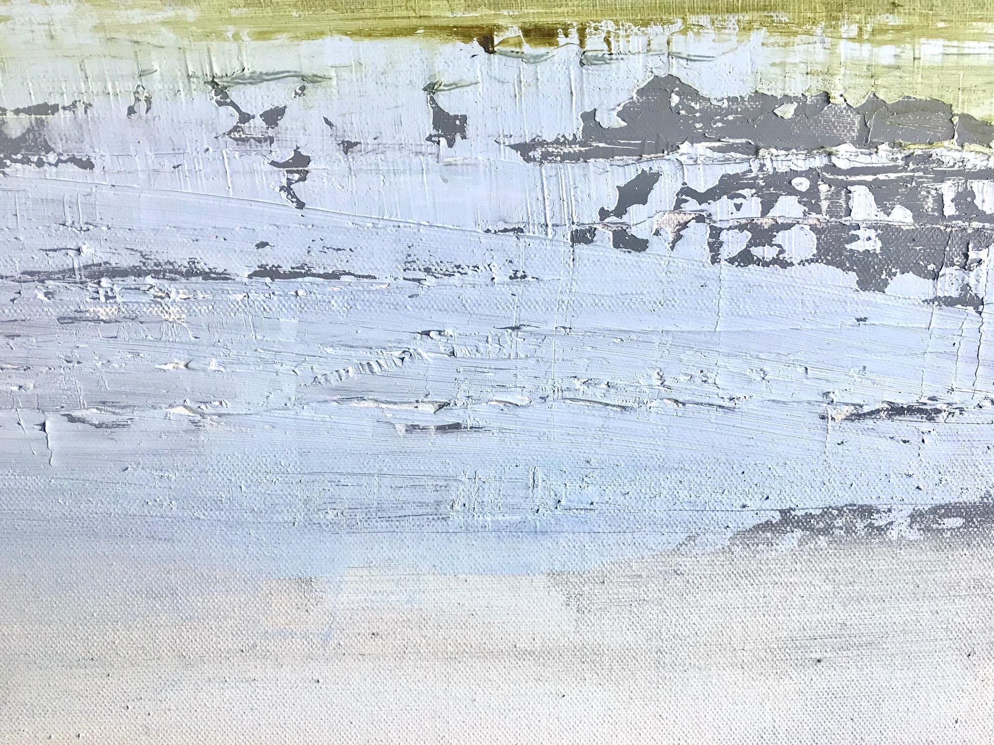 SAMS’S POINT II, Oil paint on canvas, Palette knife painting - Painting by Barbara Sussberg