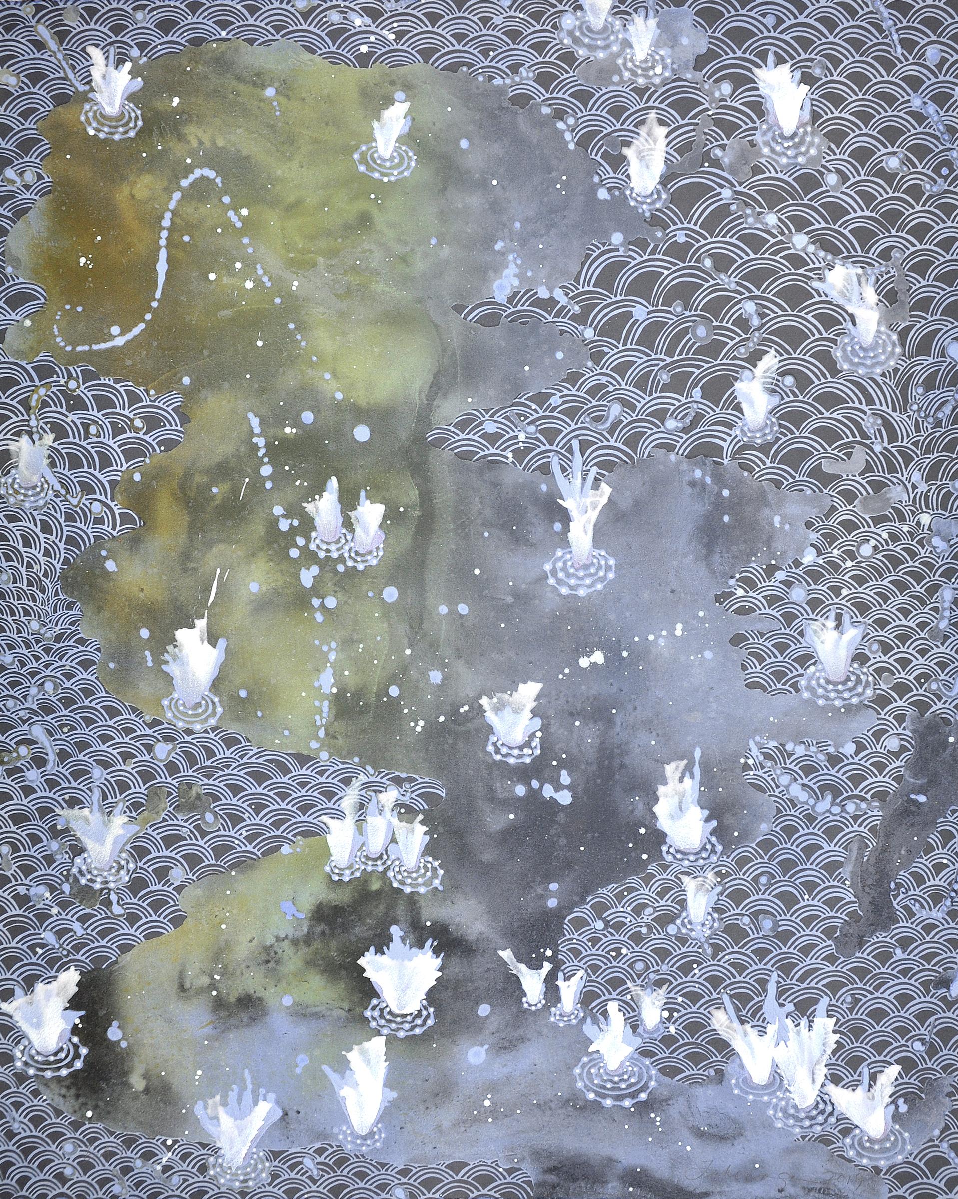 Barbara Takenaga Abstract Print - Small Springs (backsplash)