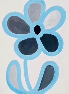 Flower II (grey and blue)