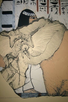 Egyptian Revival Lithograph