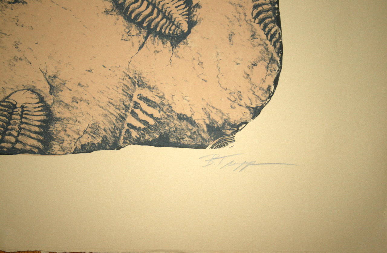 Neuägyptische Lithographie (Beige), Print, von Barbara Trupp