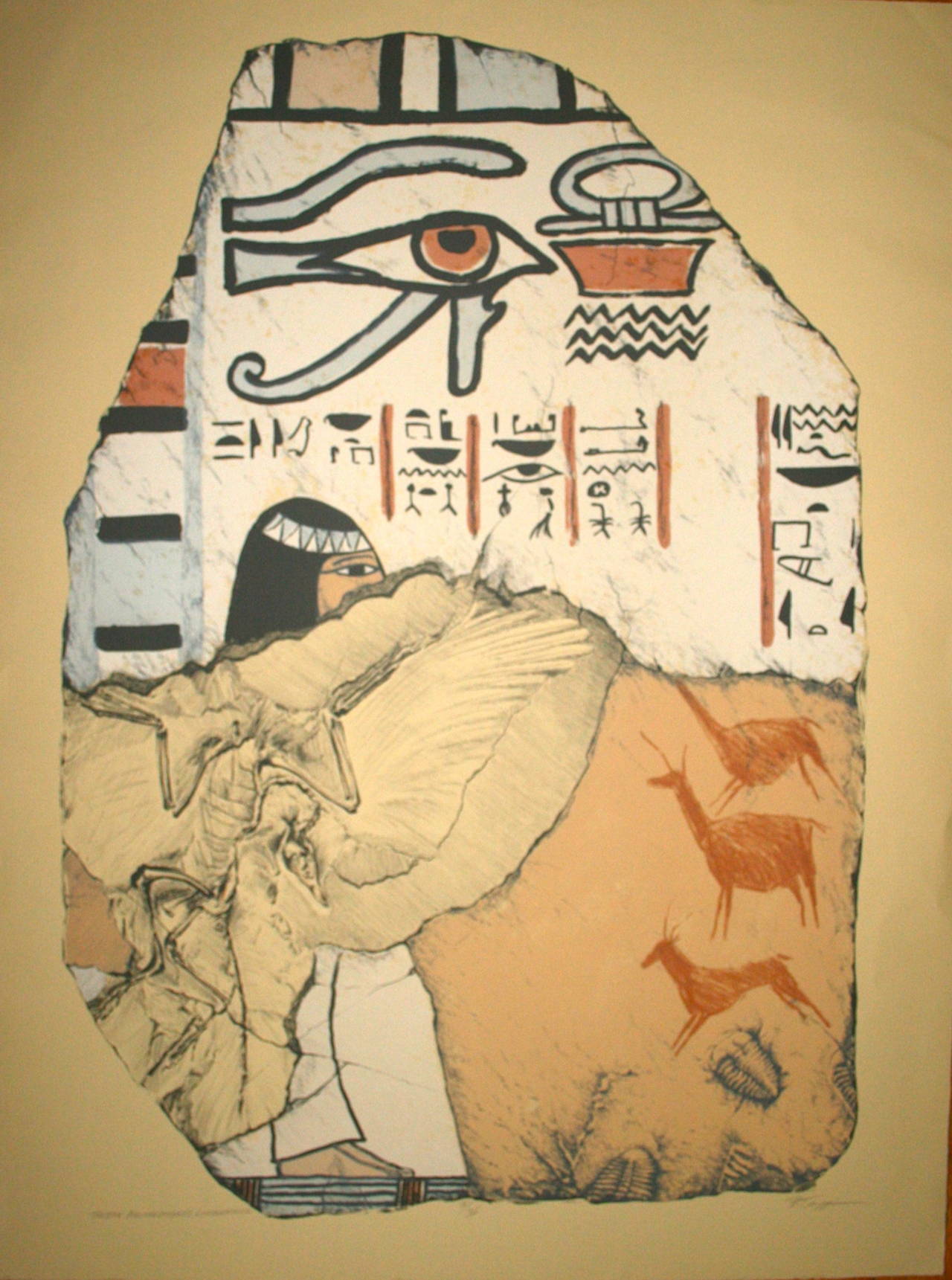 Barbara Trupp Print – Neuägyptische Lithographie