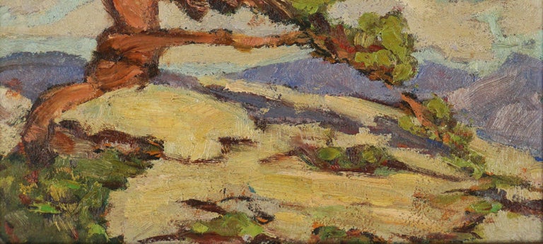 Small 1940s California Plein Air Landscape -- Lone Cypress 3