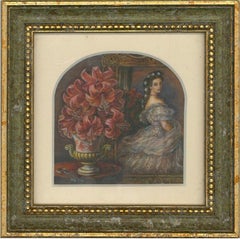 Barbara Valentine RMS - Contemporary Oil Miniature, Romantic Still Life