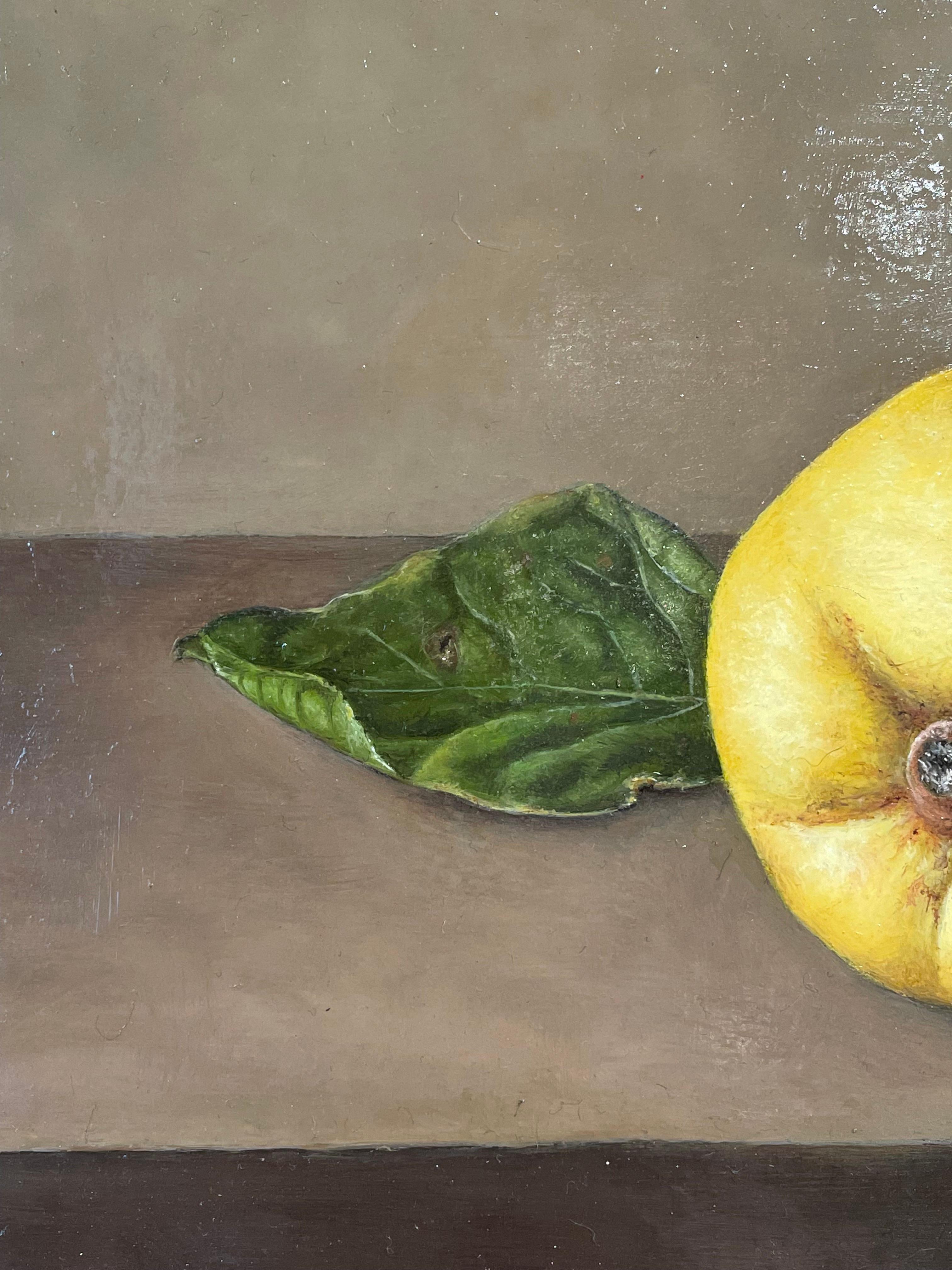 Contemporary Realist Still-Life Painting of Yellow 'Quinces', Dutch Masters For Sale 1